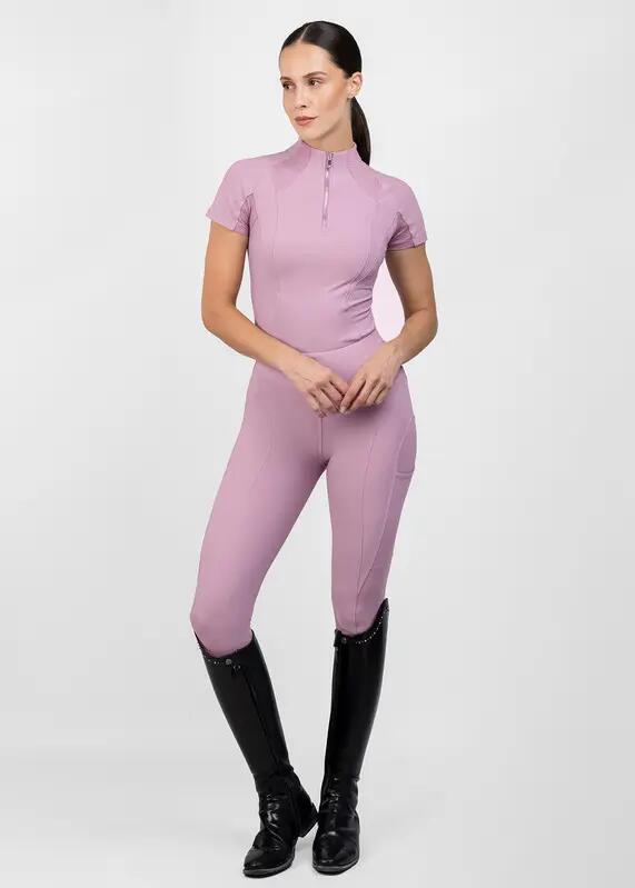 Camiseta Base Manga Corta Mujer Equitación Maximilian Frame Malva 6/7