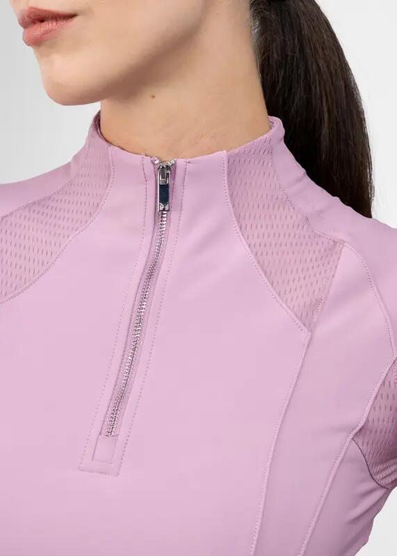 Camiseta Base Manga Corta Mujer Equitación Maximilian Frame Malva 5/7
