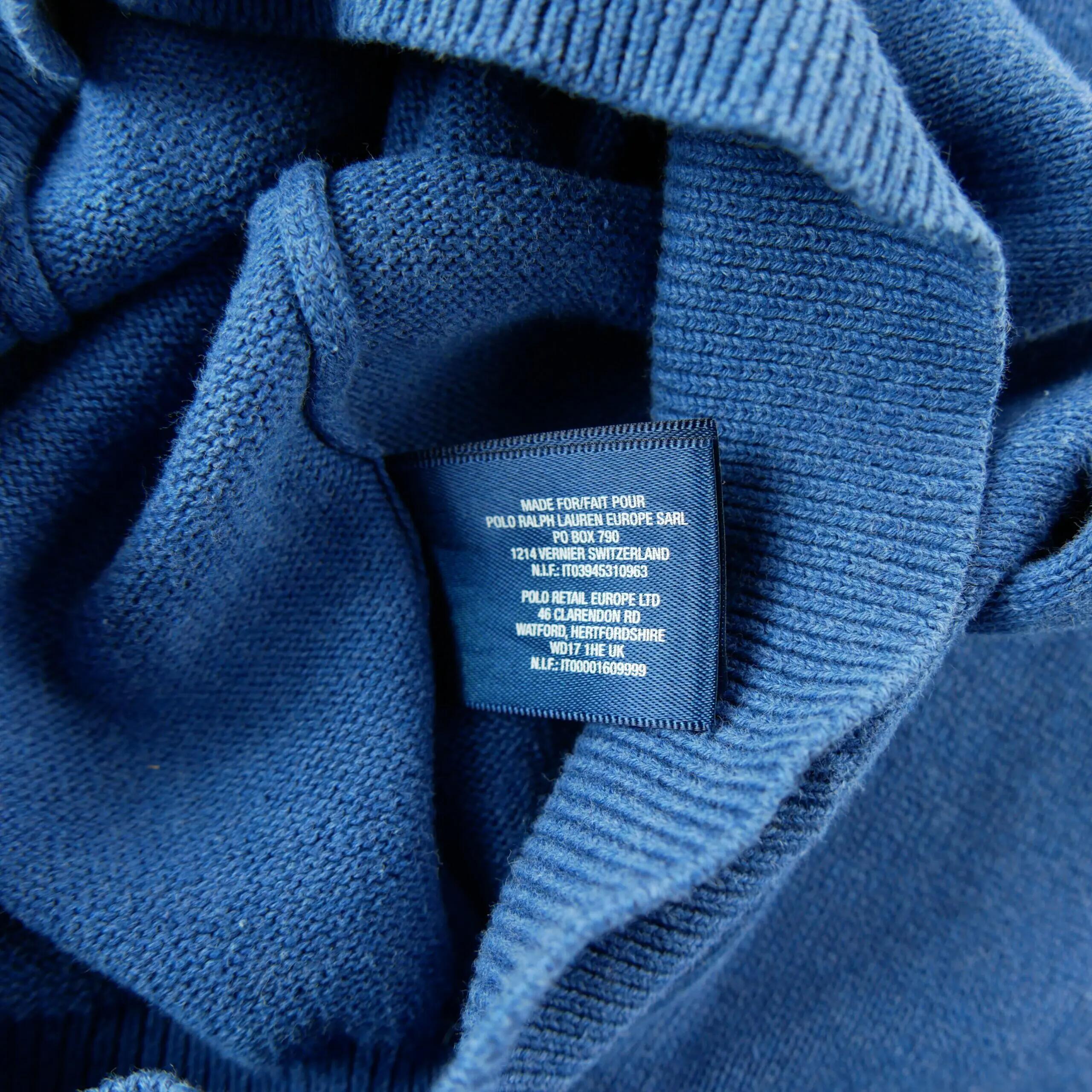 Seconde vie - Pull Garçon Pull col V coton Bleu - Excellent 6/6