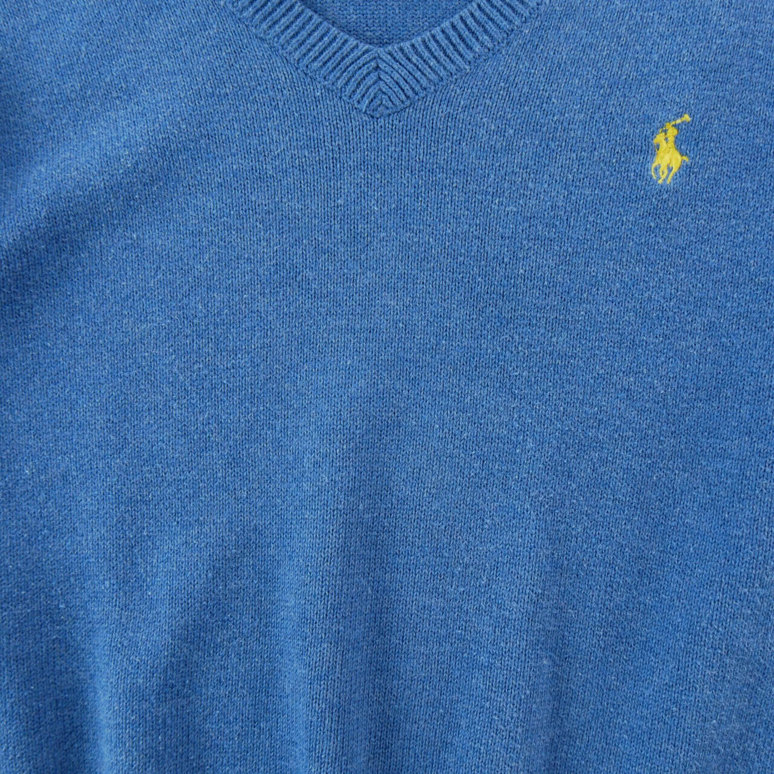 Seconde vie - Pull Garçon Pull col V coton Bleu - Excellent 3/6