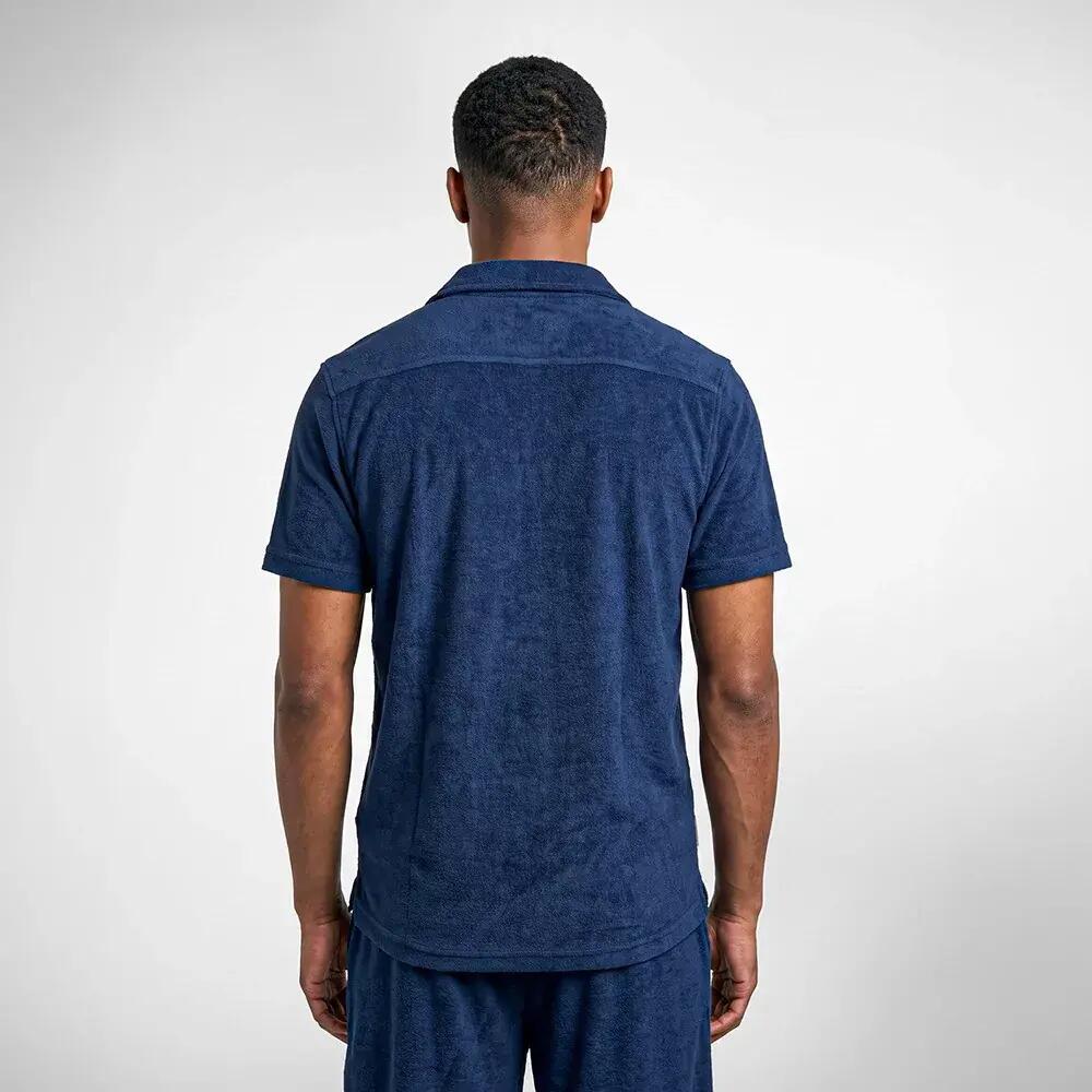 Chemise de Randonnée homme confort, anti UV JORK Bleu Navy 2/3