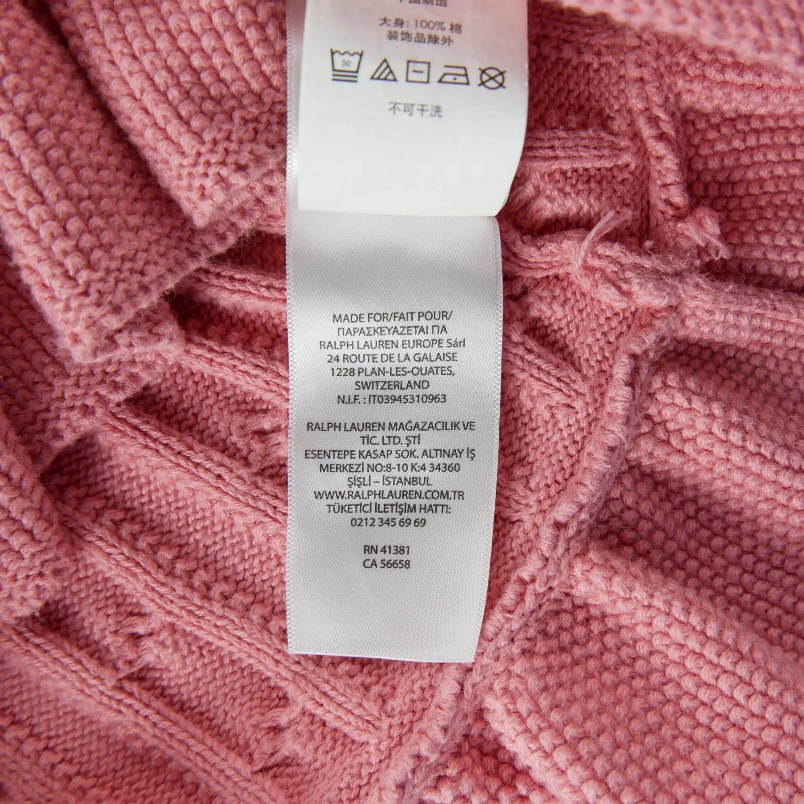 Seconde vie - Gilets Fille Maille torsadée Rose - Excellent 7/7