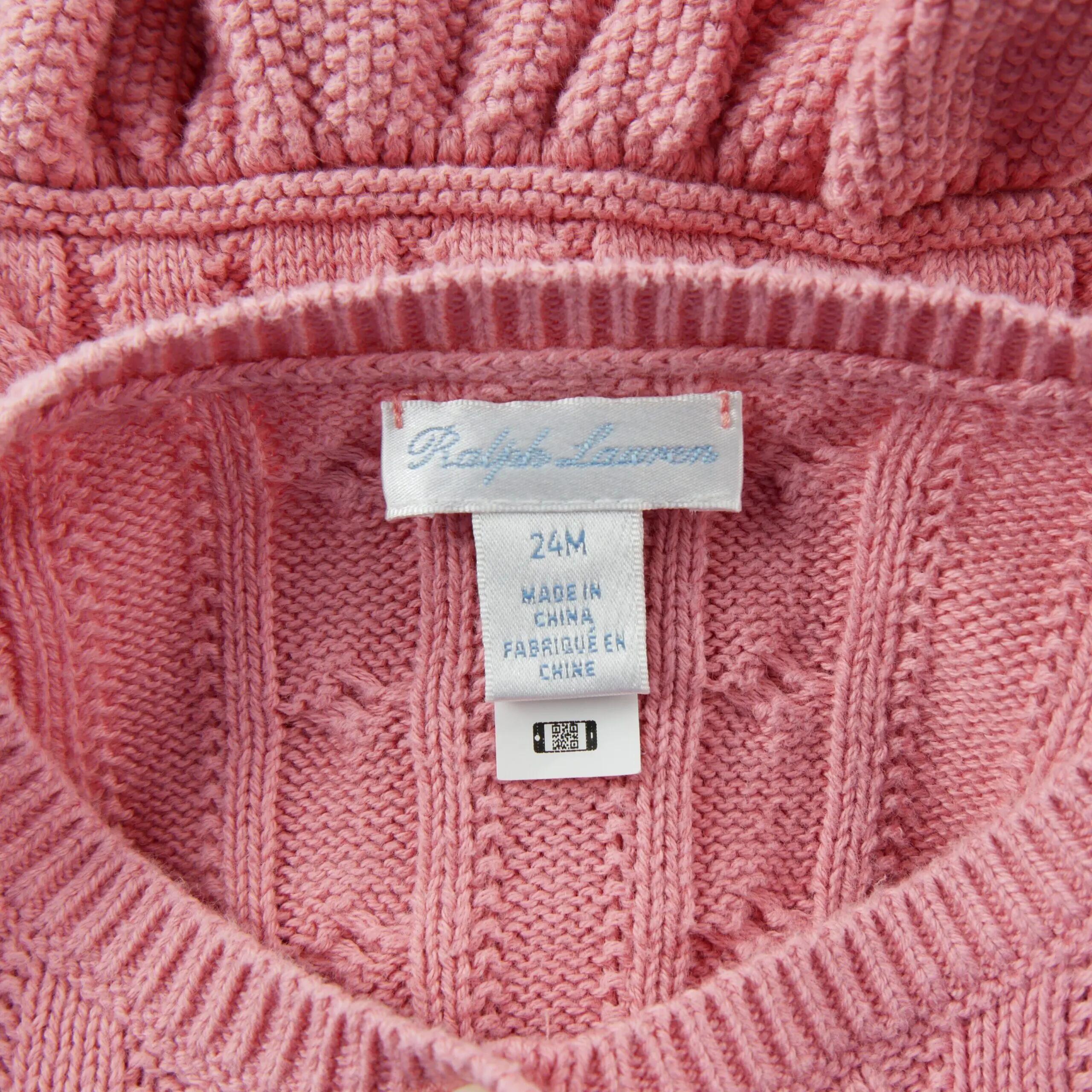 Seconde vie - Gilets Fille Maille torsadée Rose - Excellent 5/7