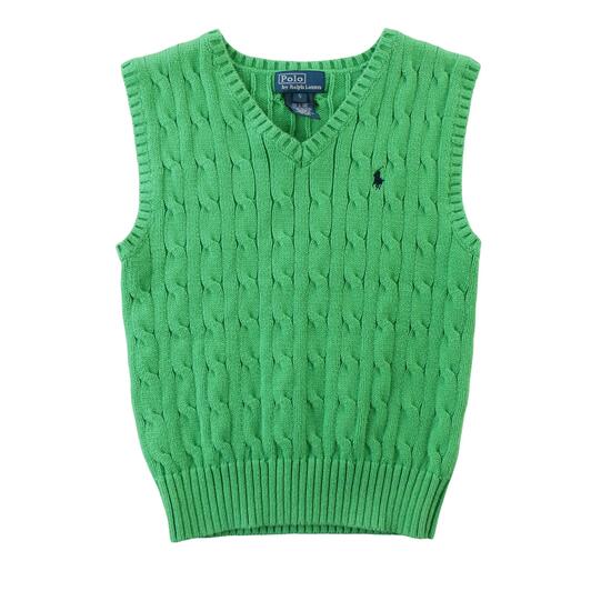 Refurbished - Pullover Junge Zopfmuster Grün - Wie neu