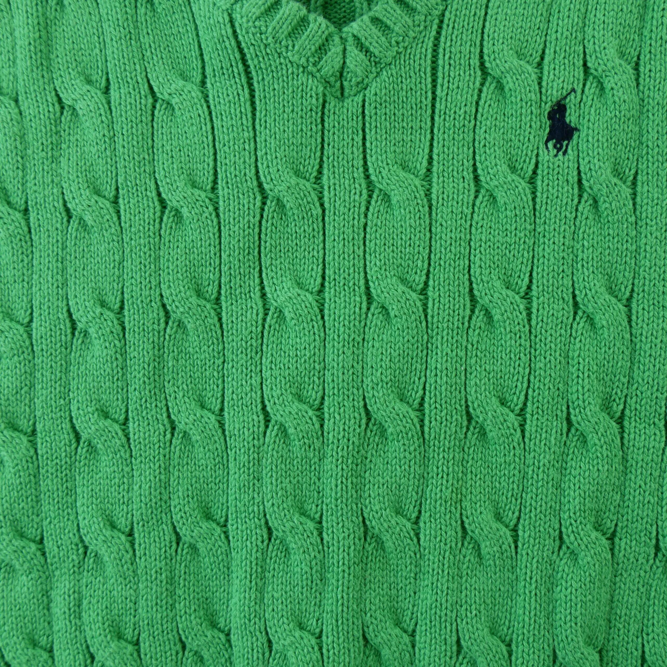 Seconde vie - Pull Garçon Maille torsadée Vert - Excellent 4/7