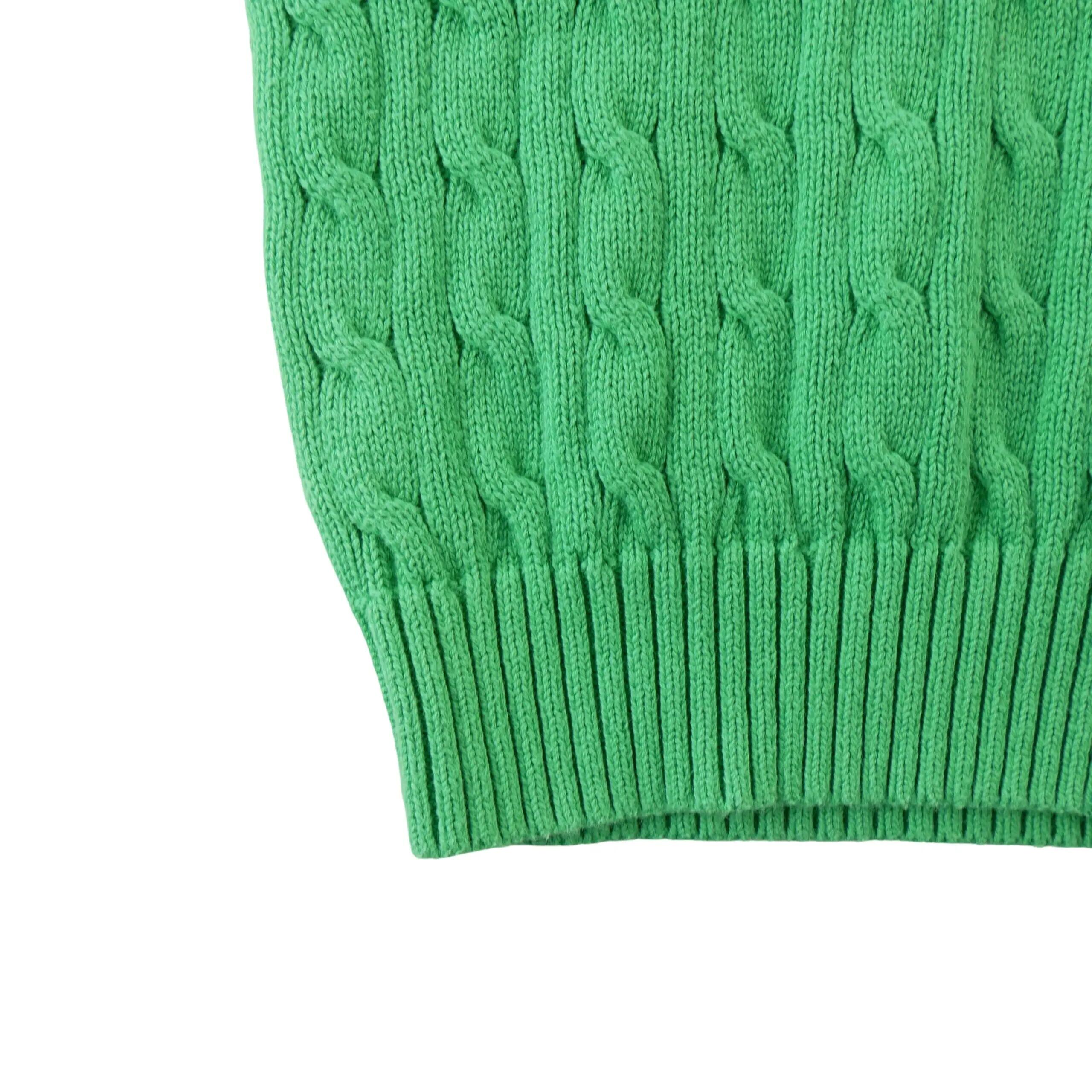 Seconde vie - Pull Garçon Maille torsadée Vert - Excellent 3/7