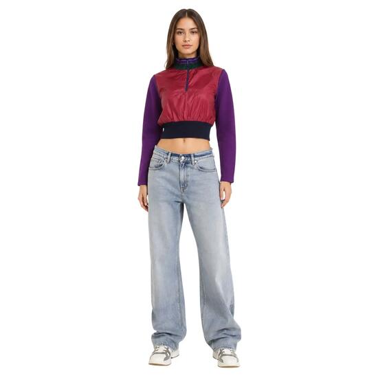 Sweatshirt sportif crop pour femme Lacoste QF7991 multicolore