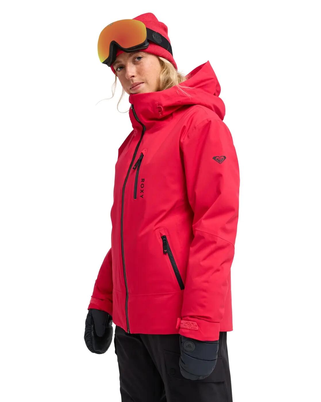 Veste de snow technique 20K ICE HAVEN Rouge Femme 3/4