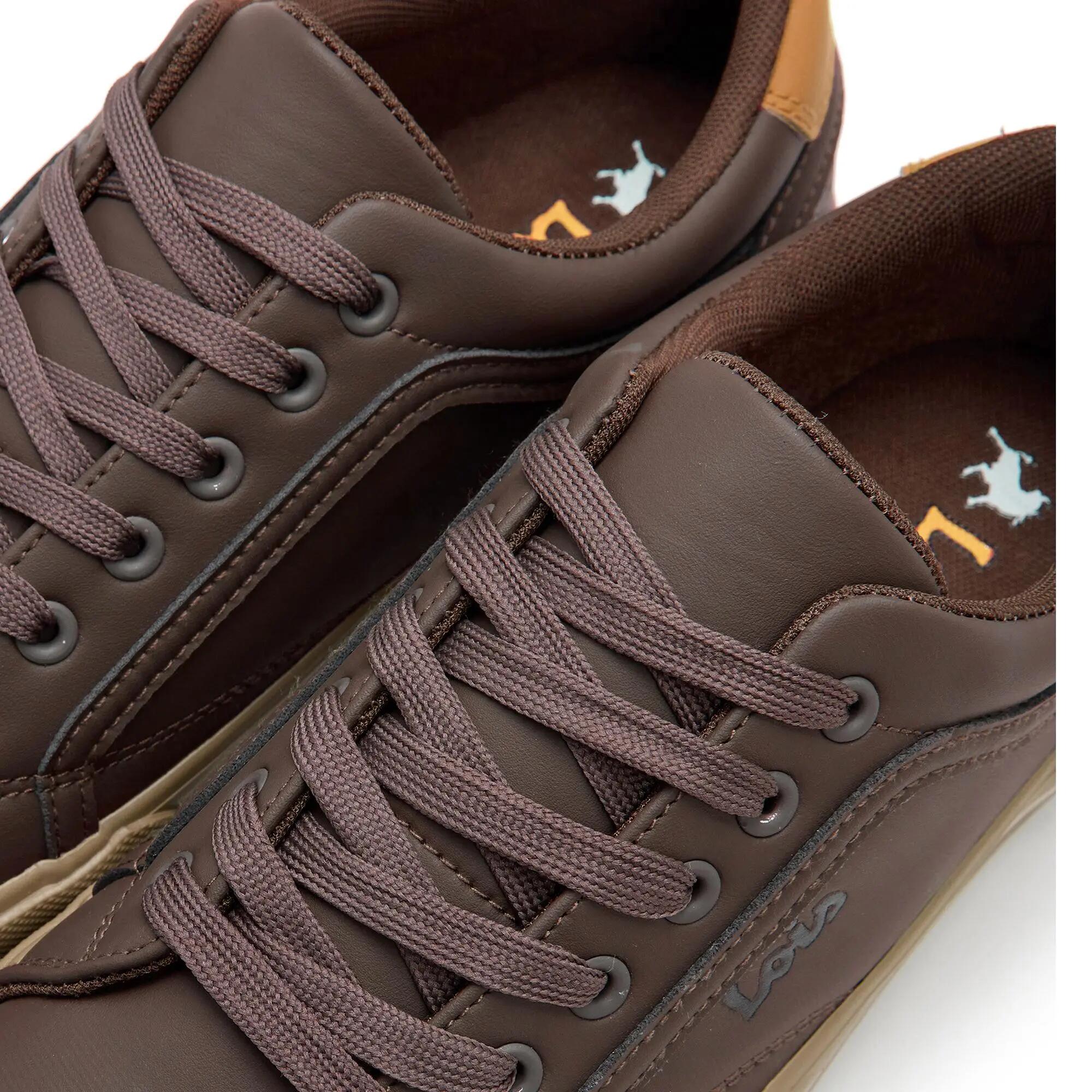 Zapatillas deportivas Lois Hombre 61415 Marrones con Cordones 5/5