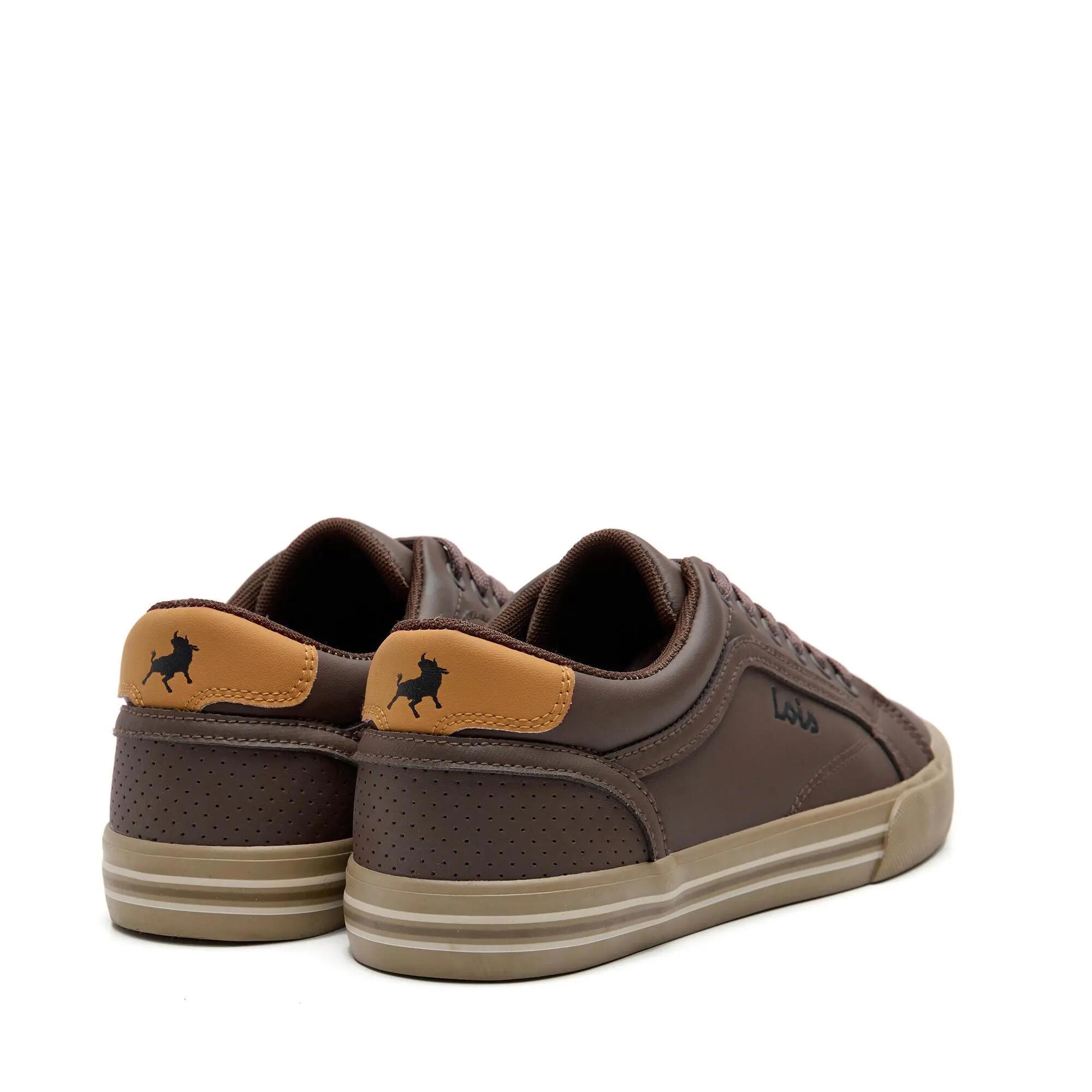 Zapatillas deportivas Lois Hombre 61415 Marrones con Cordones 3/5