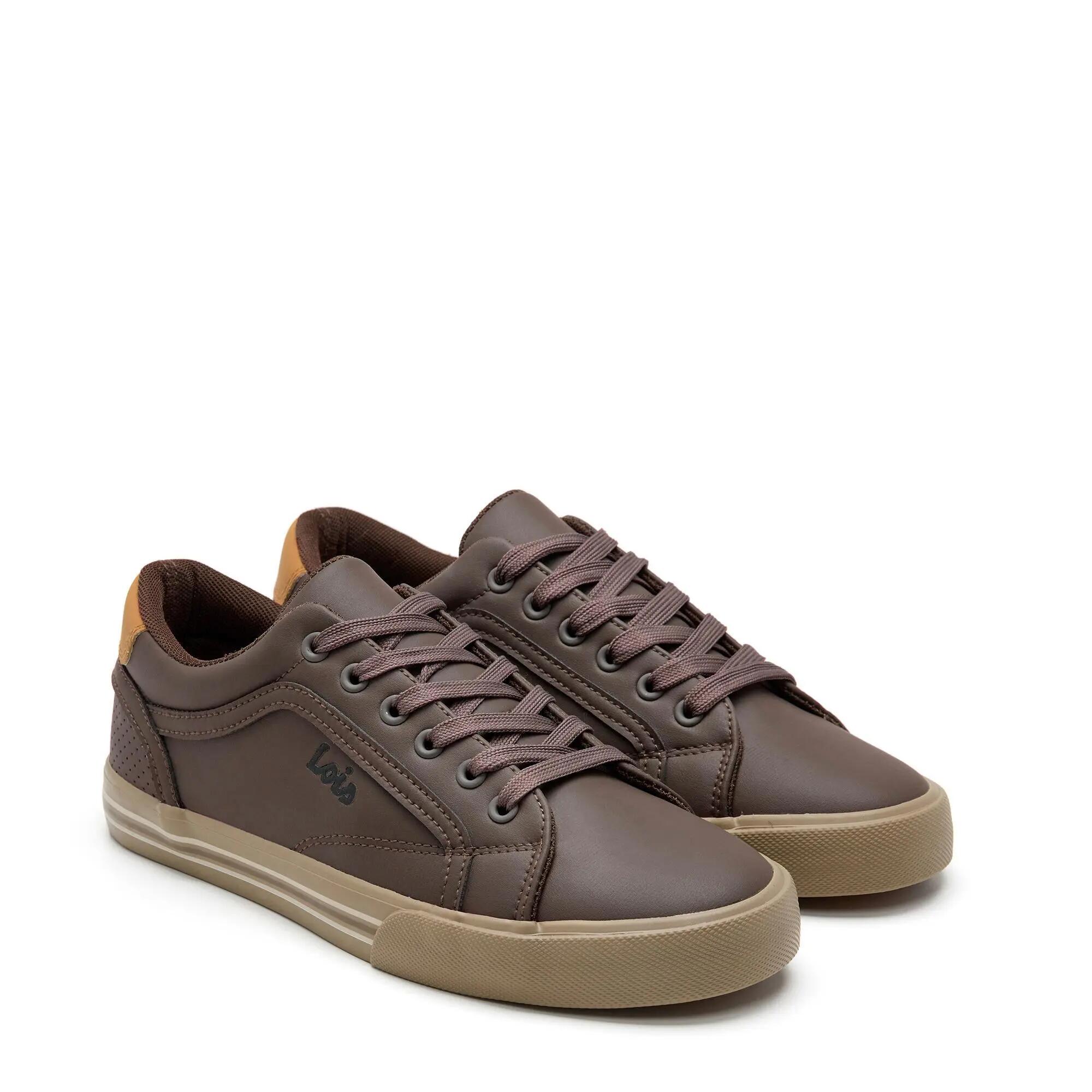 Zapatillas deportivas Lois Hombre 61415 Marrones con Cordones 2/5