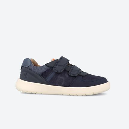 Zapatillas de piel barefoot Niño Biomecanics 261240A Azules Cierre adherente