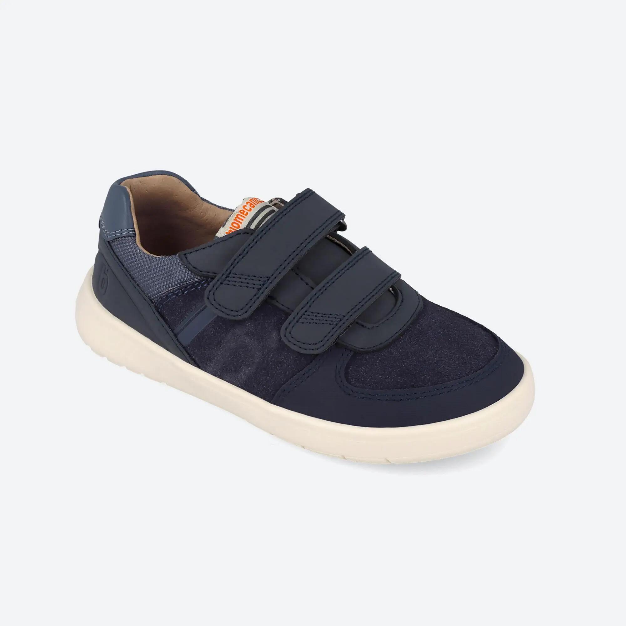 Sapatilhas de piel barefoot  Menino Biomecanics 261240A Blues Fecho adesivo 4/5