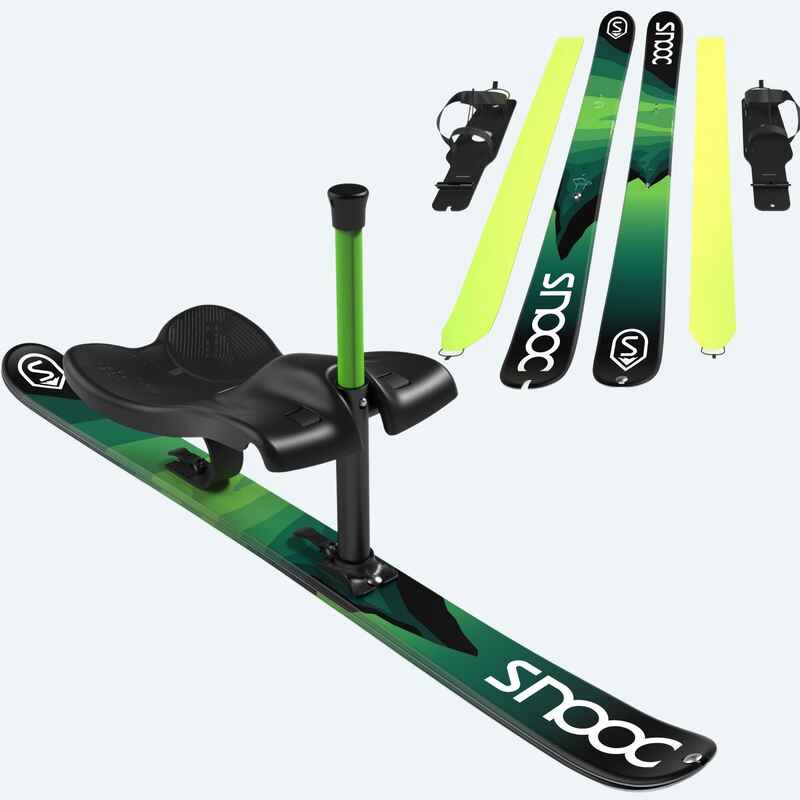 SNOOC Touring Der Ski, der sich bei der Abfahrt in einen Schlitten verwandelt