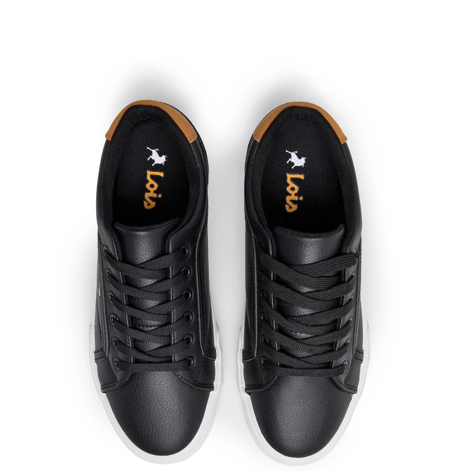 Zapatillas deportivas Lois Hombre 61415 Negras con Cordones 4/5