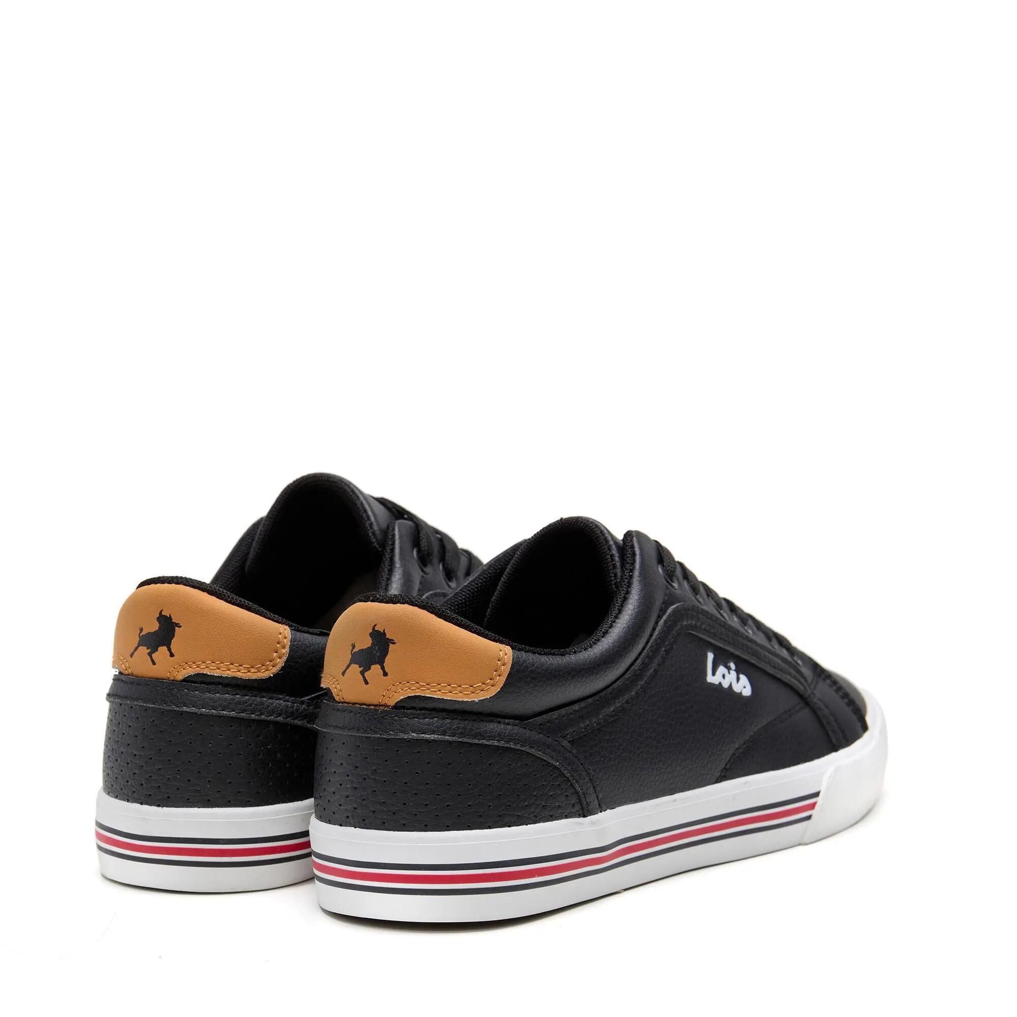 Zapatillas deportivas Lois Hombre 61415 Negras con Cordones 3/5
