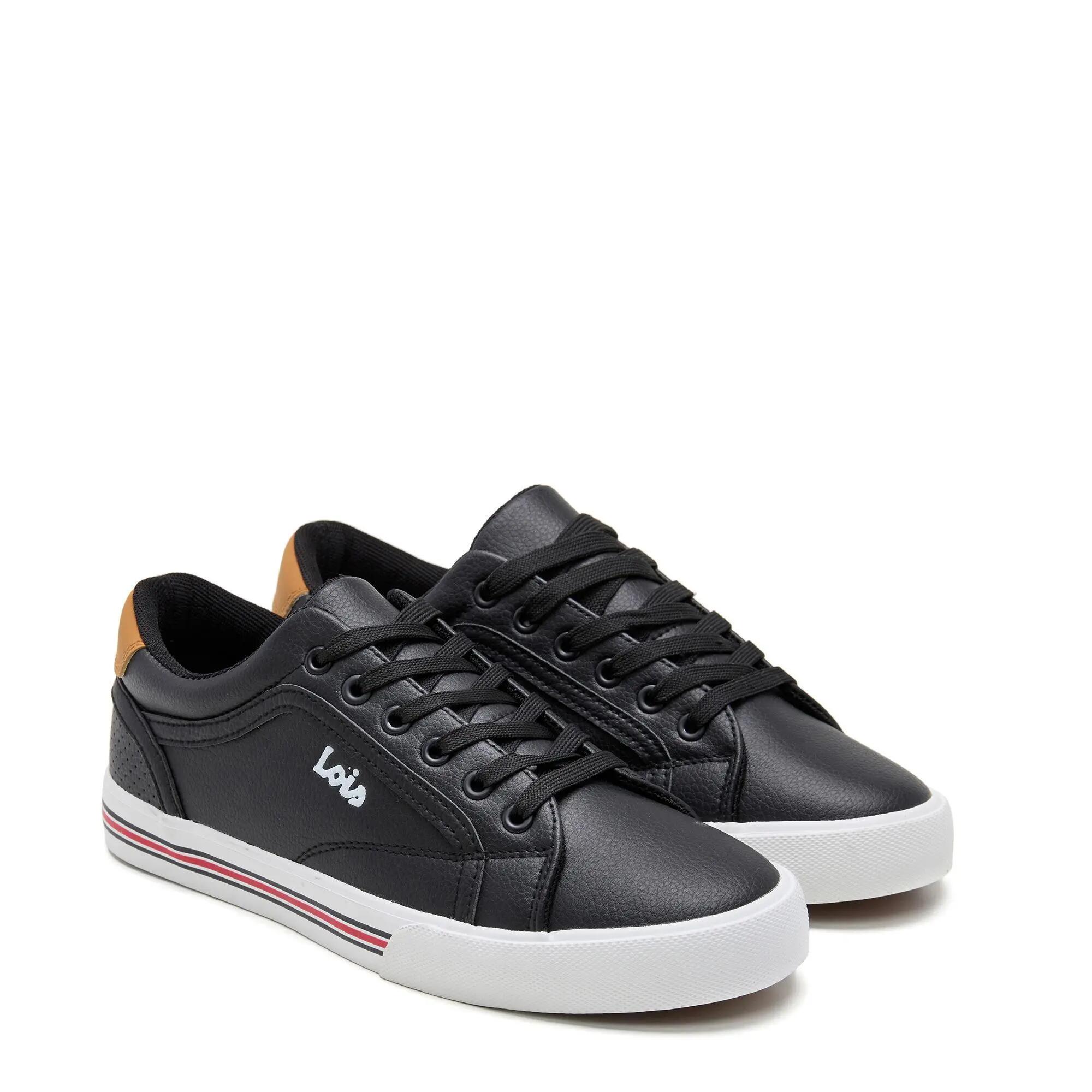 Zapatillas deportivas Lois Hombre 61415 Negras con Cordones 2/5