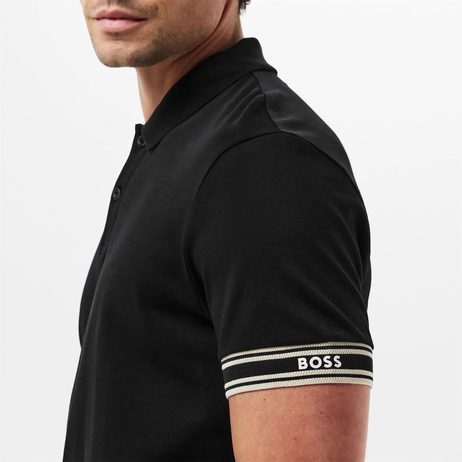 "Zone" Poloshirt für , Mit Bündchen, Schmal Herren Schwarz 5/5