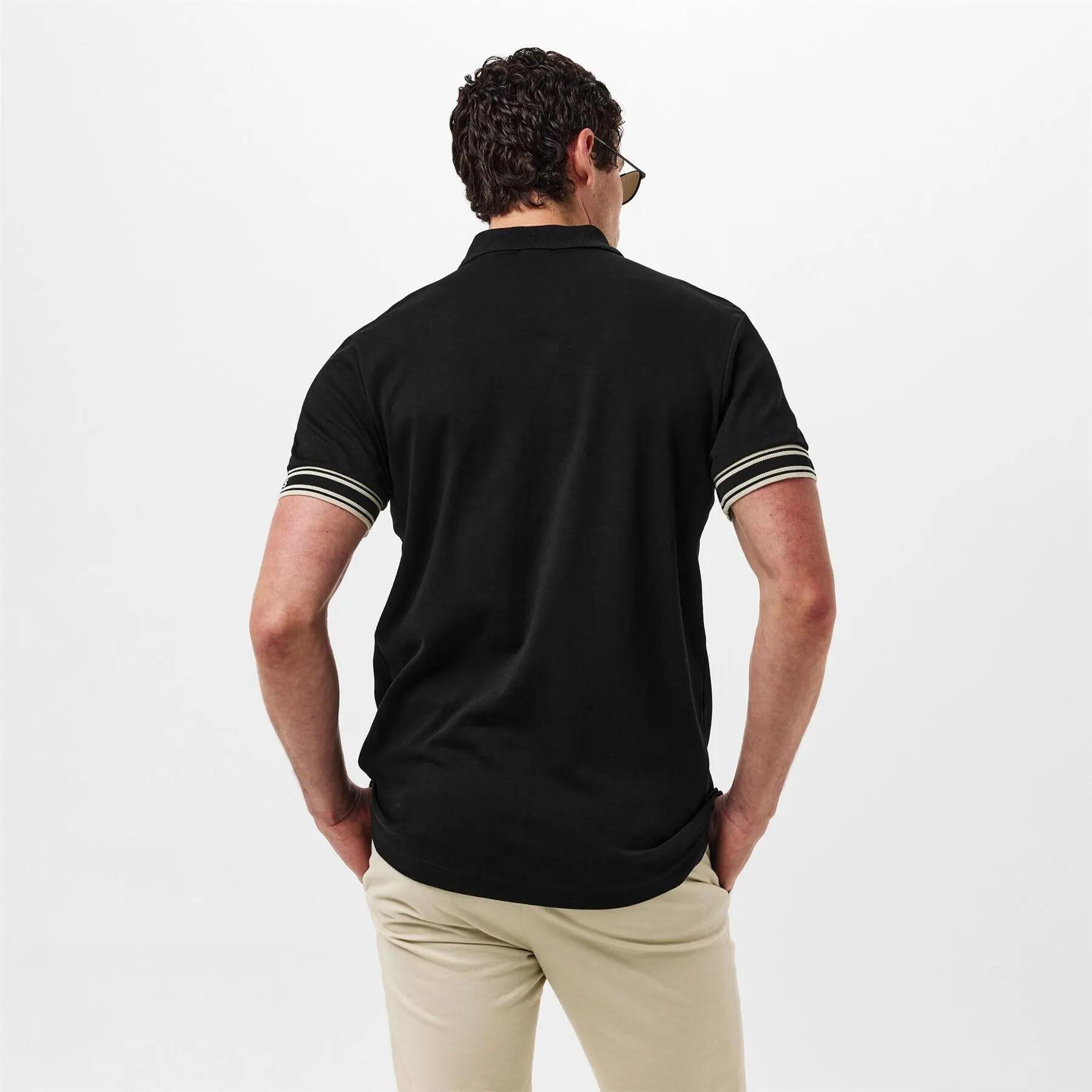 "Zone" Poloshirt für , Mit Bündchen, Schmal Herren Schwarz 4/5