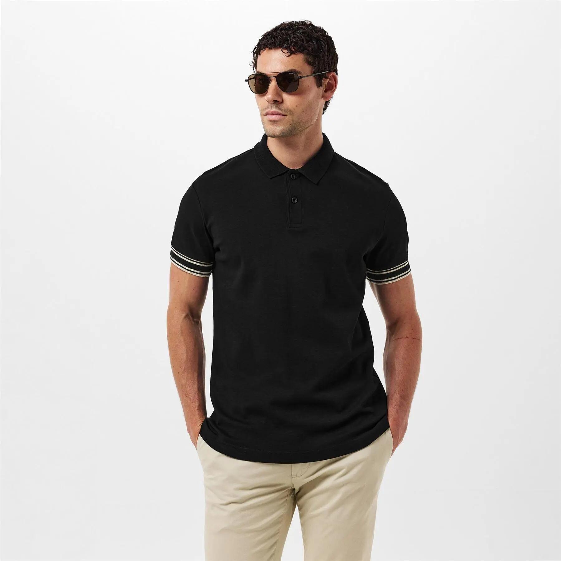 "Zone" Poloshirt für , Mit Bündchen, Schmal Herren Schwarz 3/5