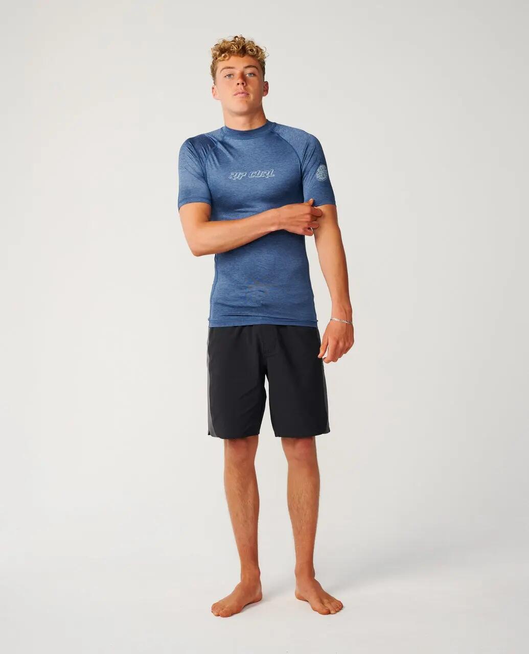 T-shirt anti-UV Uomo Dawn Patrol UPF Performance manica corta - Light Navy Marle 4/6