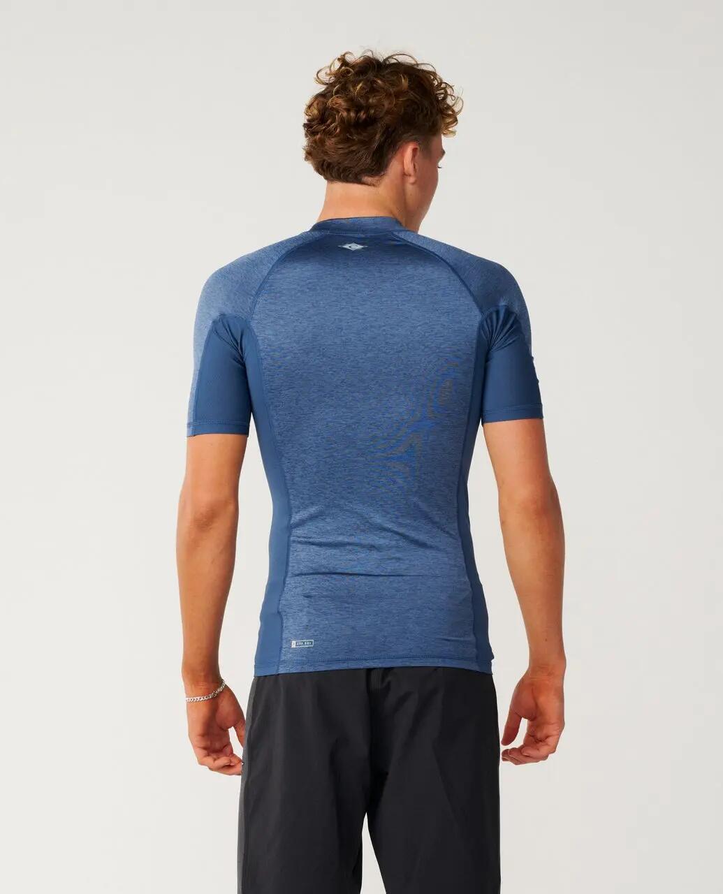 T-shirt anti-UV Uomo Dawn Patrol UPF Performance manica corta - Light Navy Marle 3/6