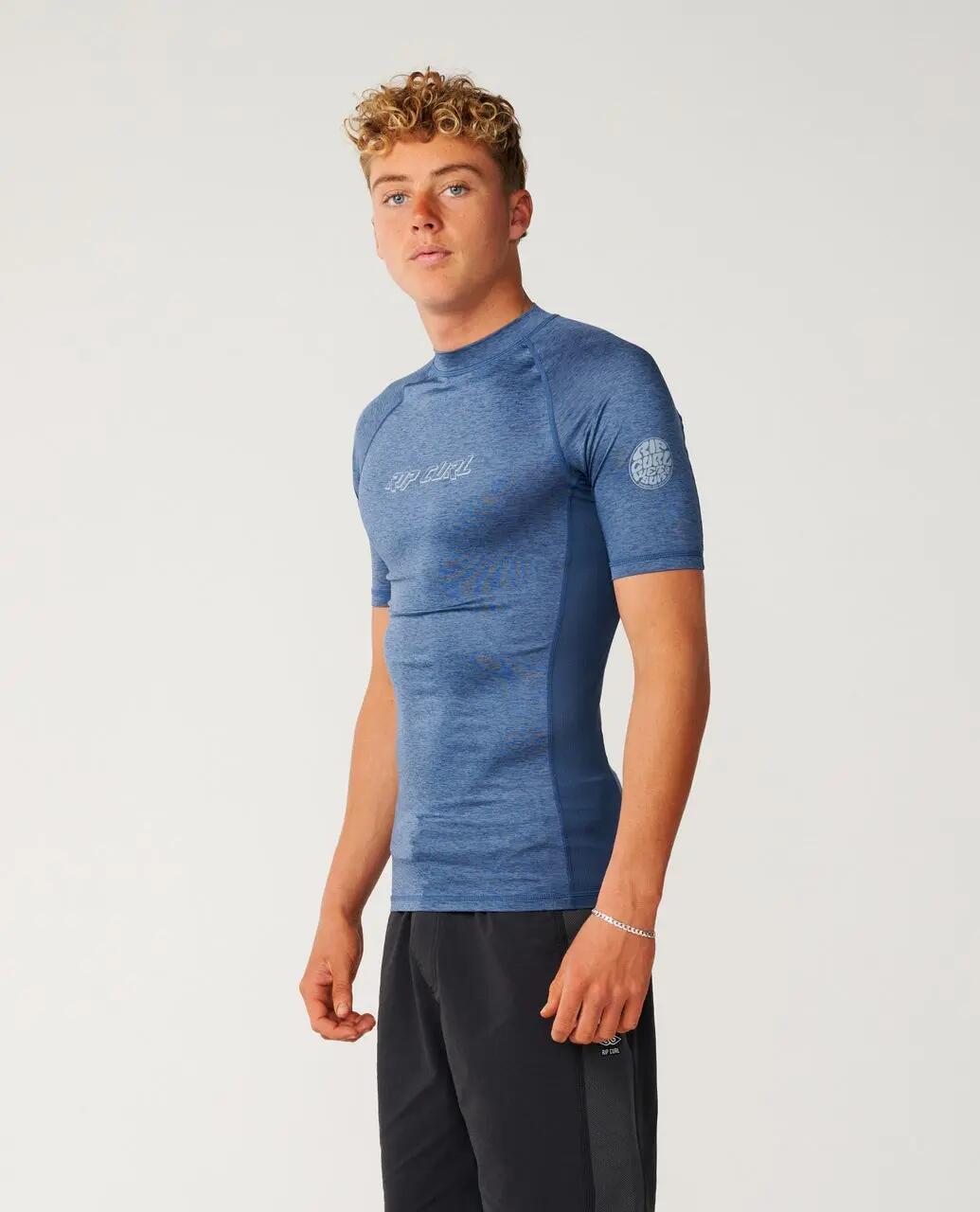 T-shirt anti-UV Uomo Dawn Patrol UPF Performance manica corta - Light Navy Marle 2/6