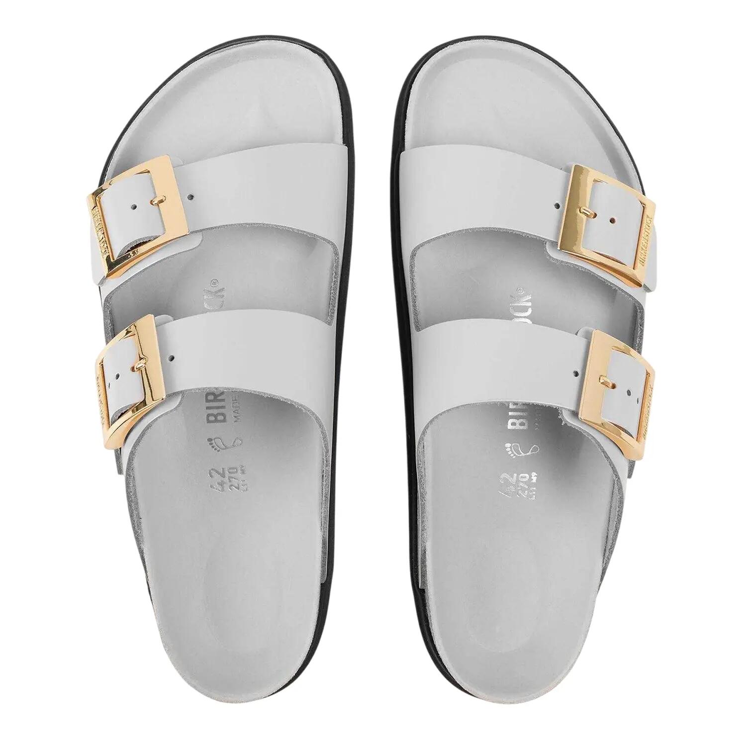 Womens/Ladies Arizona Droplet Leather Sandals (Stone) 3/4