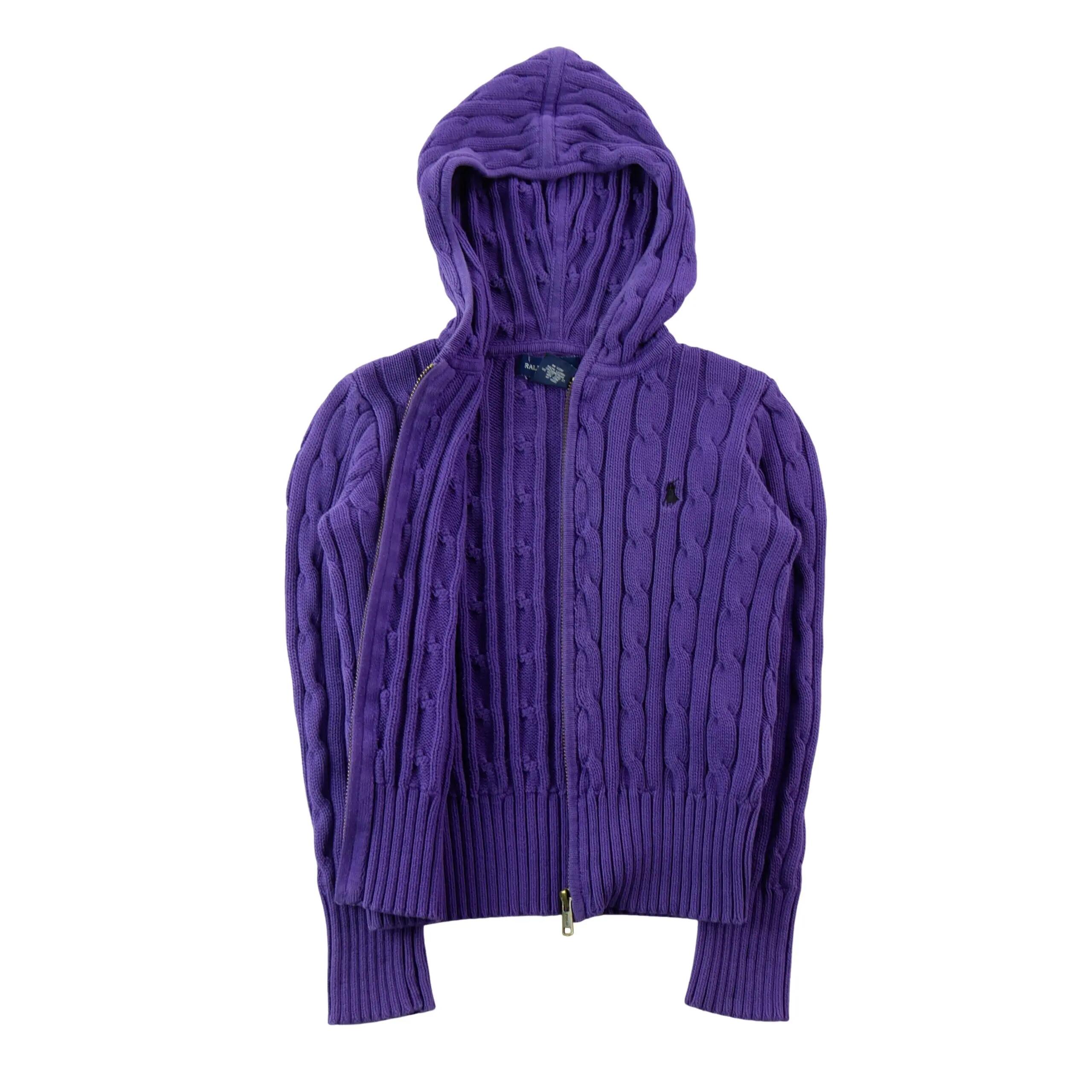 Seconde vie - Gilets Fille Maille torsadée Capuche - Excellent 3/7
