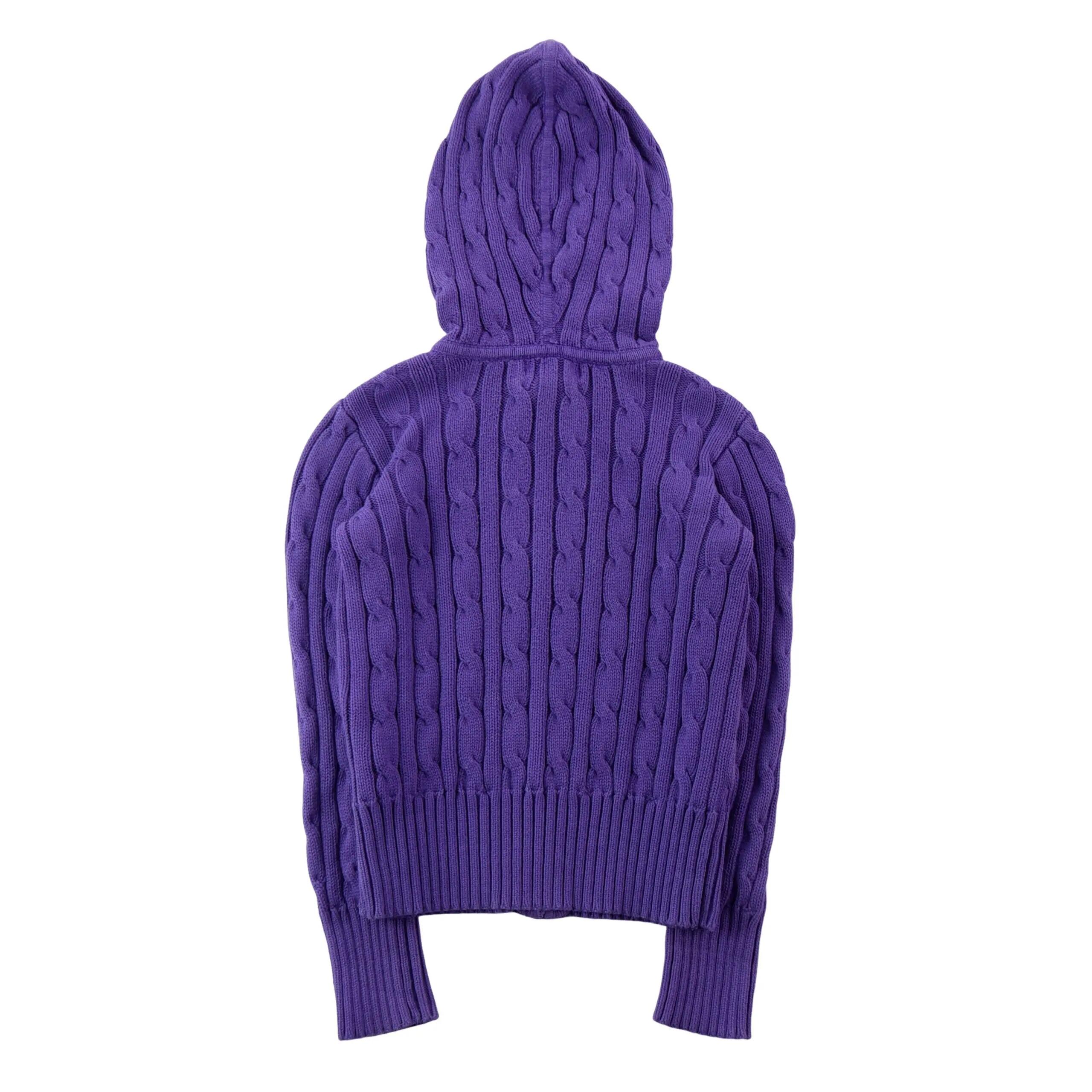 Seconde vie - Gilets Fille Maille torsadée Capuche - Excellent 2/7