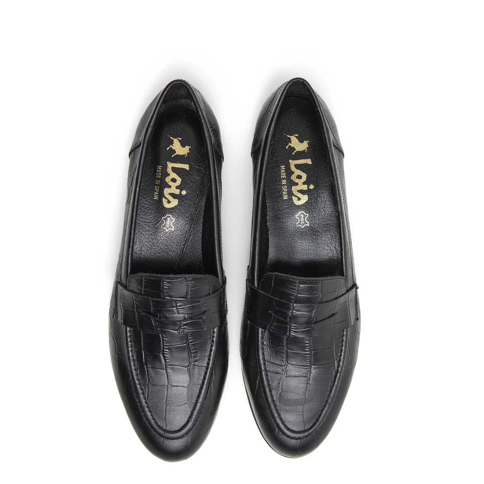 MocasinesLois Mujer 74432 Negros 4/5