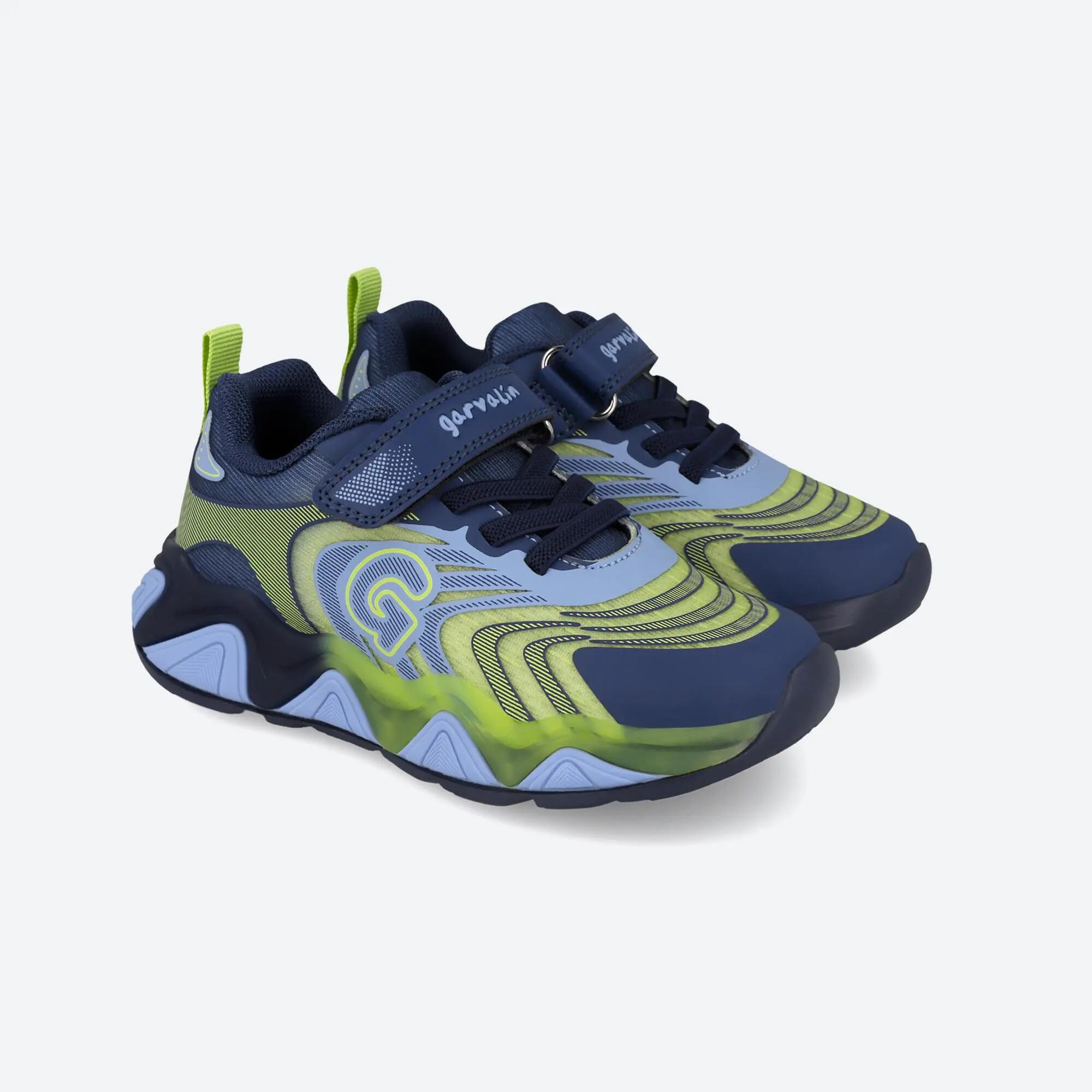 Zapatillas deportivas  Niño Garvalín 261805A Azul / Verde Cierre adherente 2/7