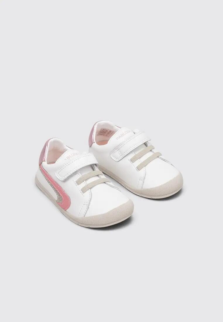 Chaussures barefoot - Enfants - Velcro, talon plat - Pablosky 076007 - Blanc 2/4