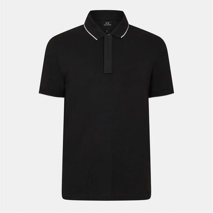 Polo Motif/style À Rayures Homme (Blanc)