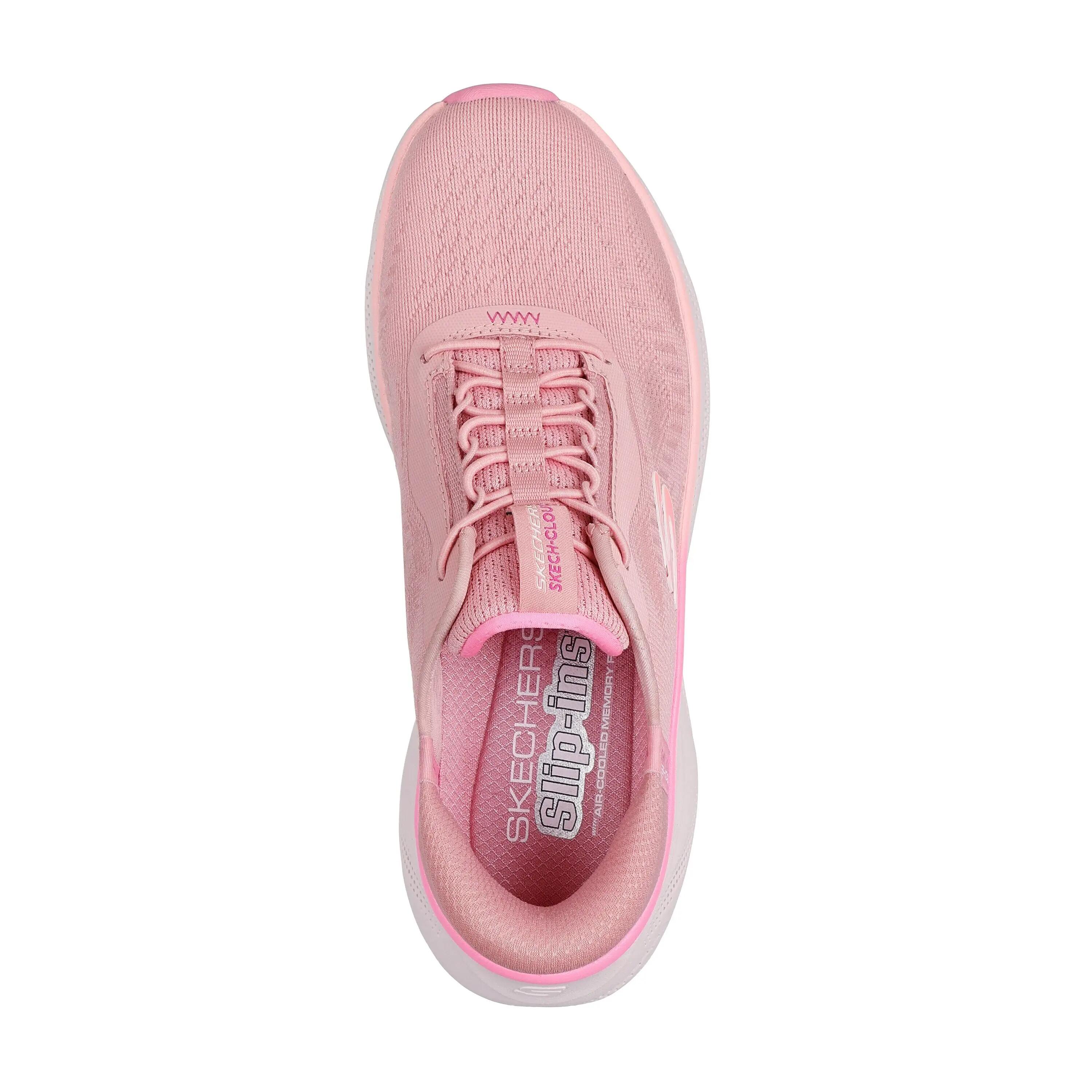 Skechers Damen 150560 MVMT Sportlicher Slipper Textil in rosa 3/4