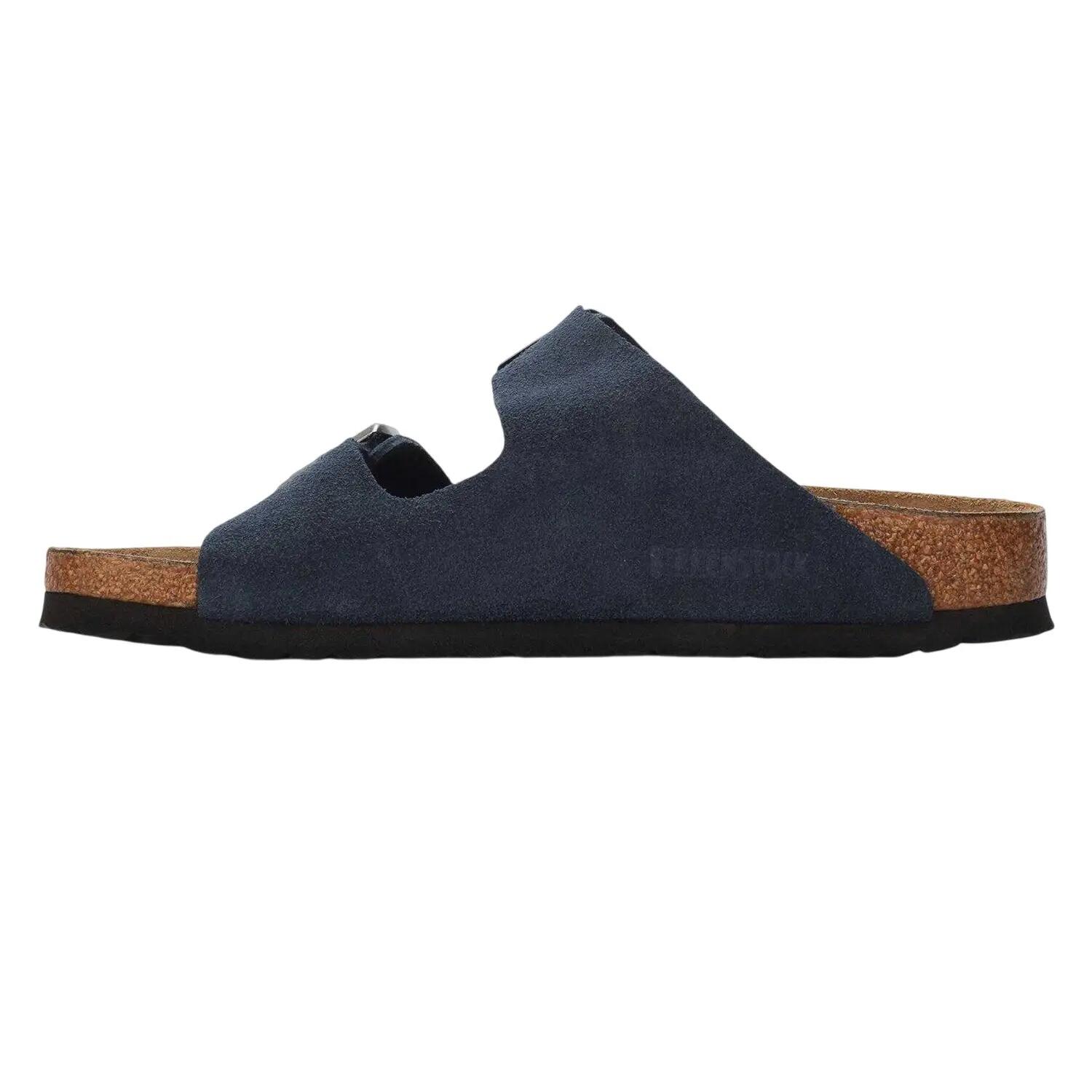 Sandalen für , Wildleder, Flach Damen Blau 2/3