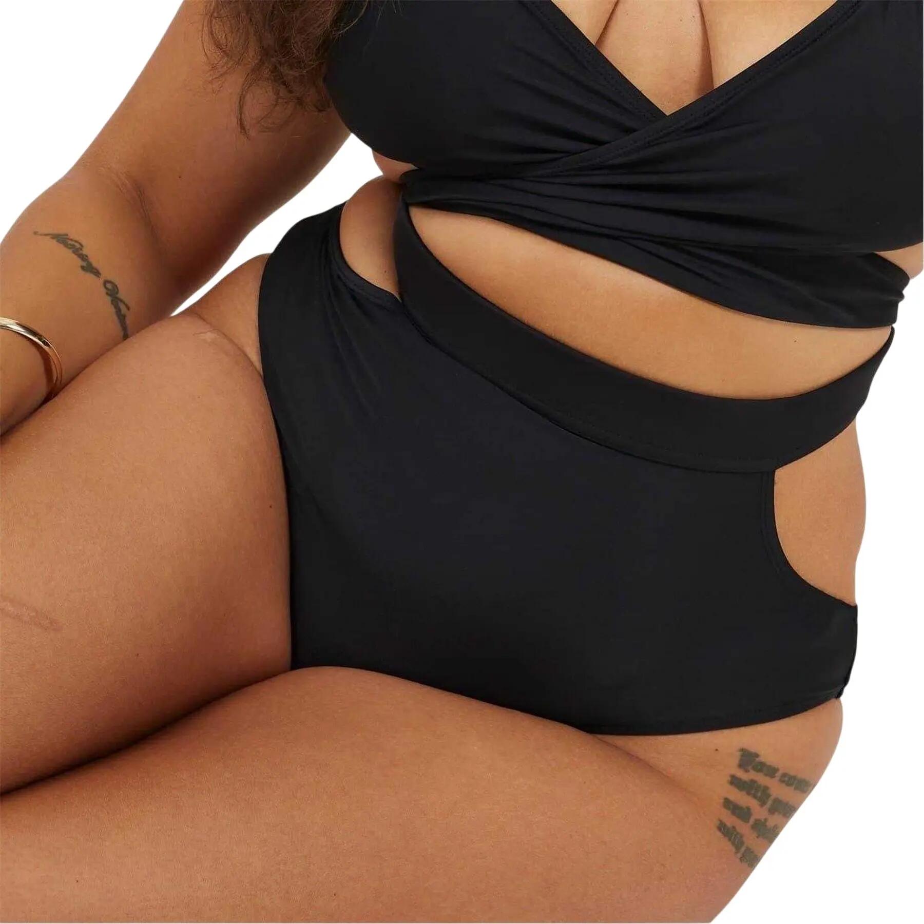 Bikinihöschen für , Hoch geschnitten Damen Schwarz 3/5