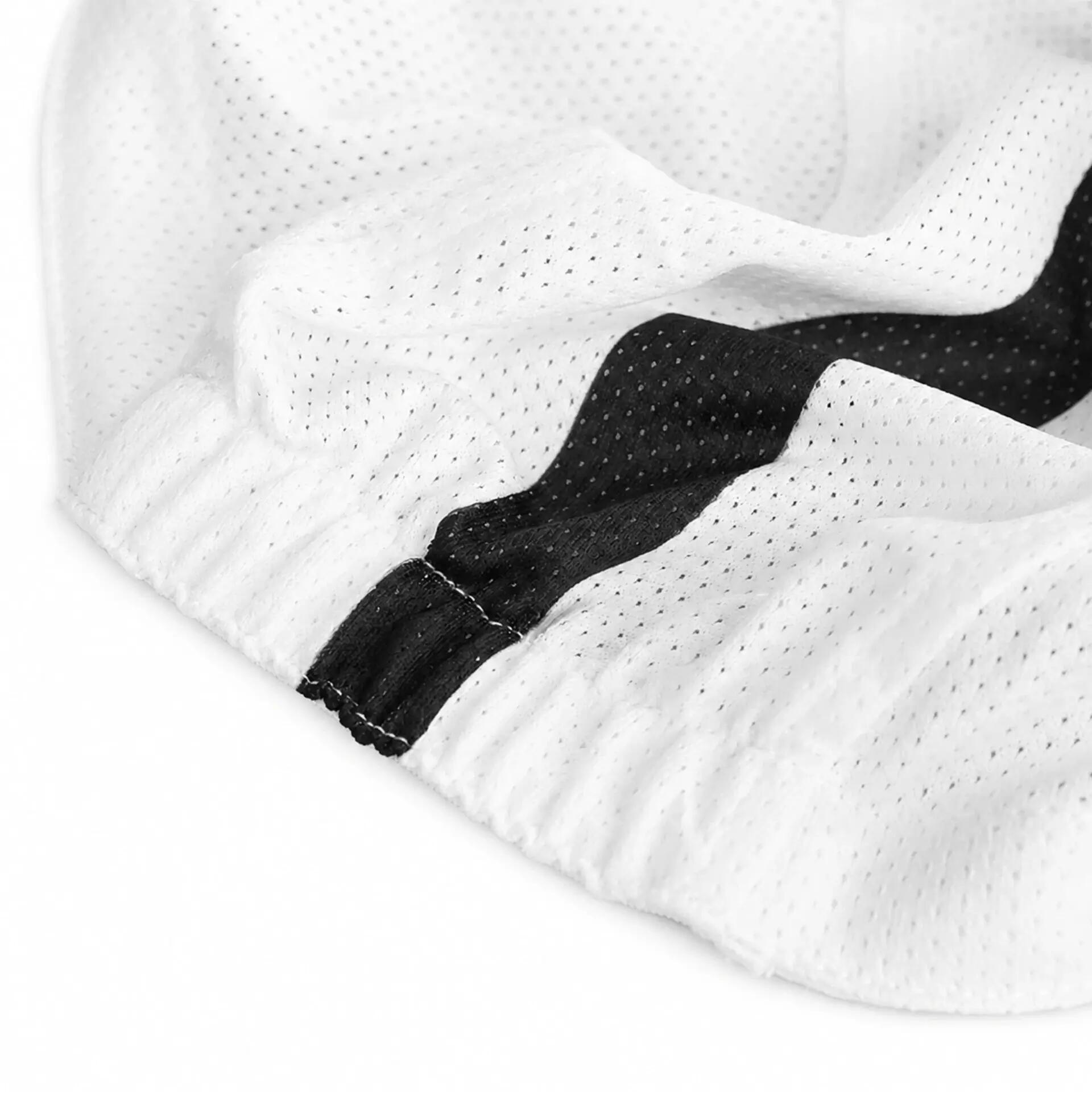 Gorra de ciclismo ventilada ligera transpirable - blanca y negra 5/6