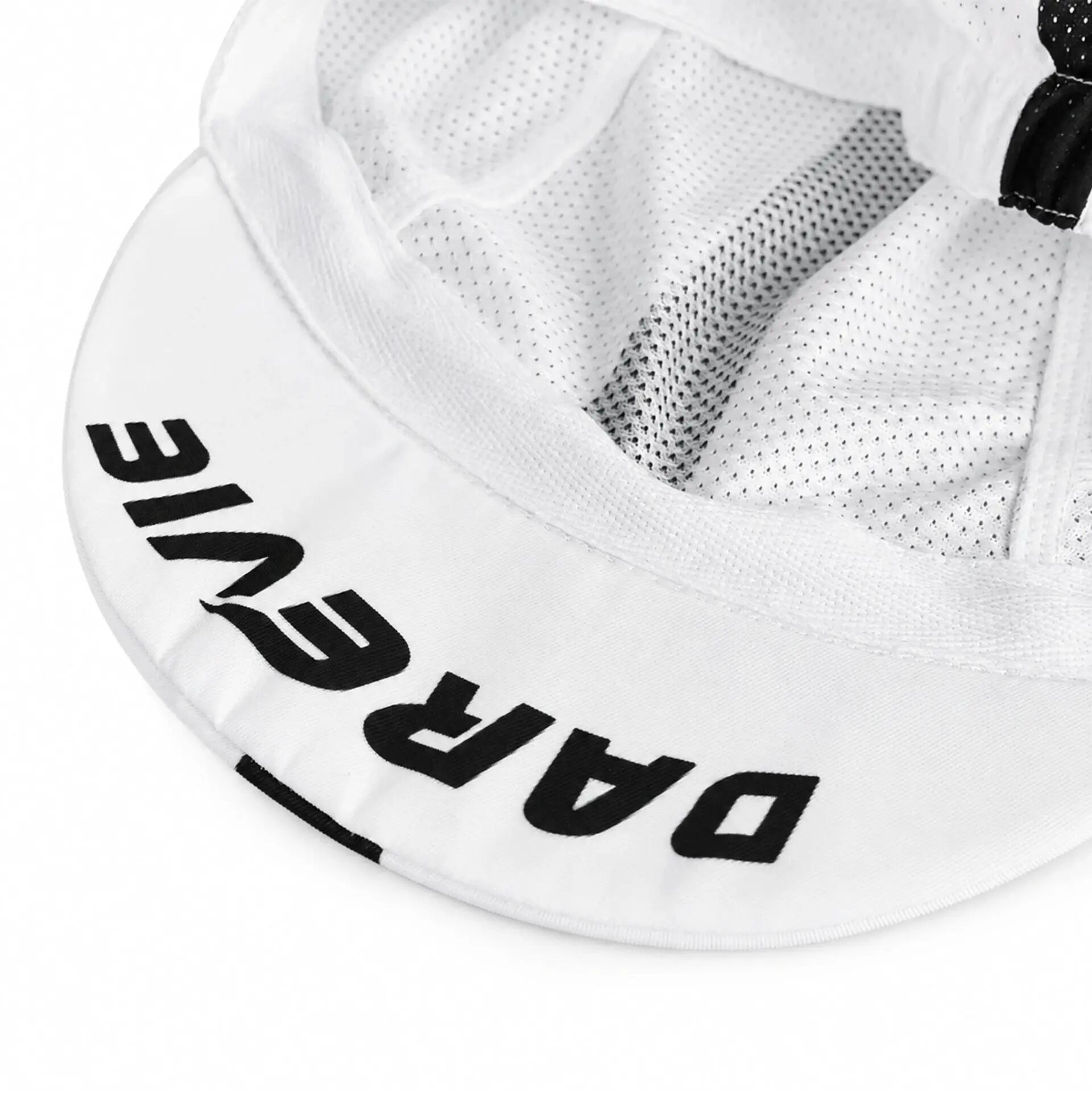 Gorra de ciclismo ventilada ligera transpirable - blanca y negra 3/6