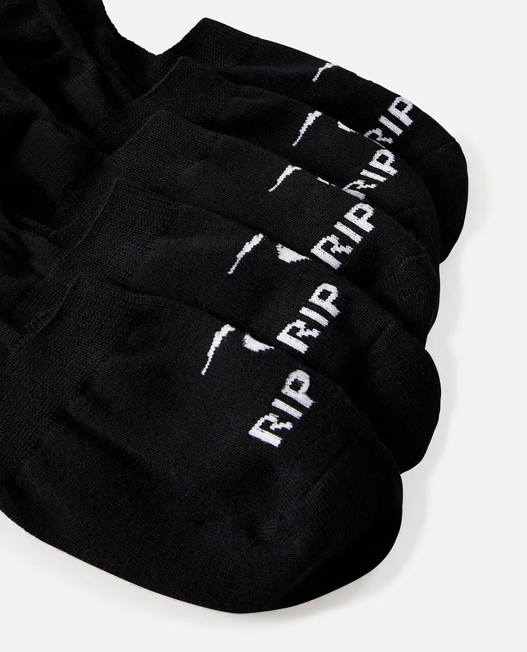 Meias Homem invisíveis pack de 5 - Black 3/4