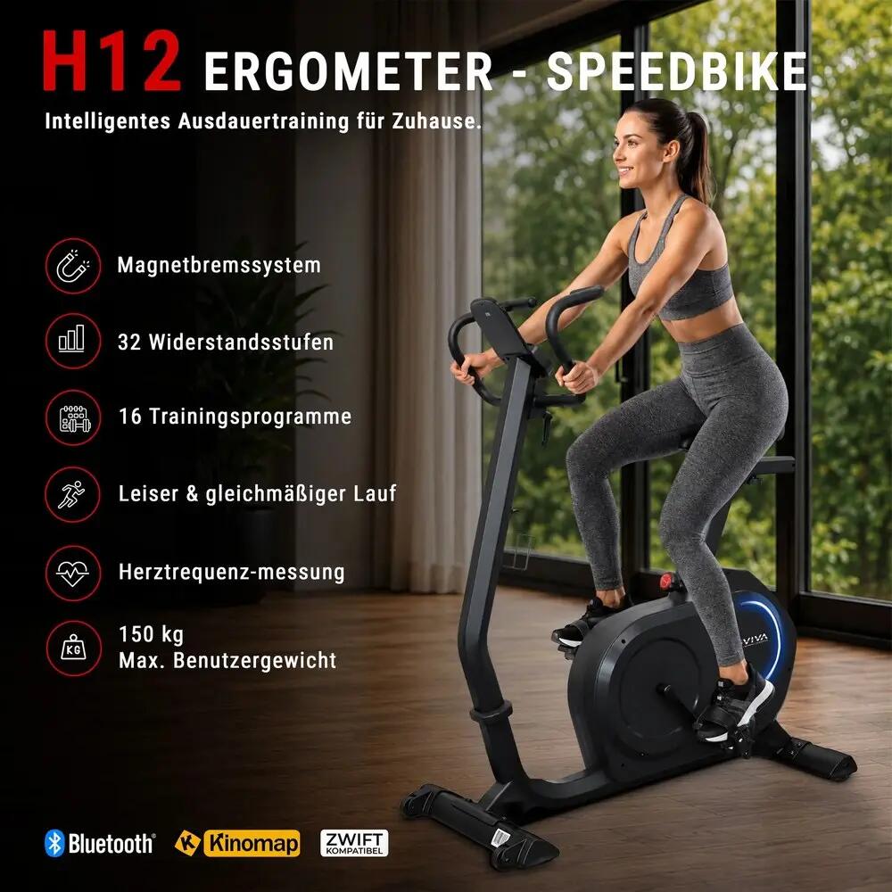Ergometer Heimtrainer LED H12 Tiefeinsteiger 2/6