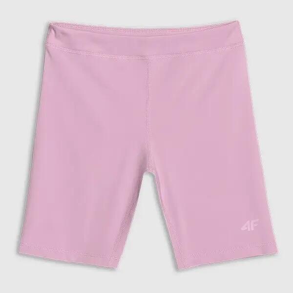 LEGGINSY DZIEWCZĘCE KRÓTKIE 4F KOLARKI SPORTOWE    RÓŻOWE 6/7