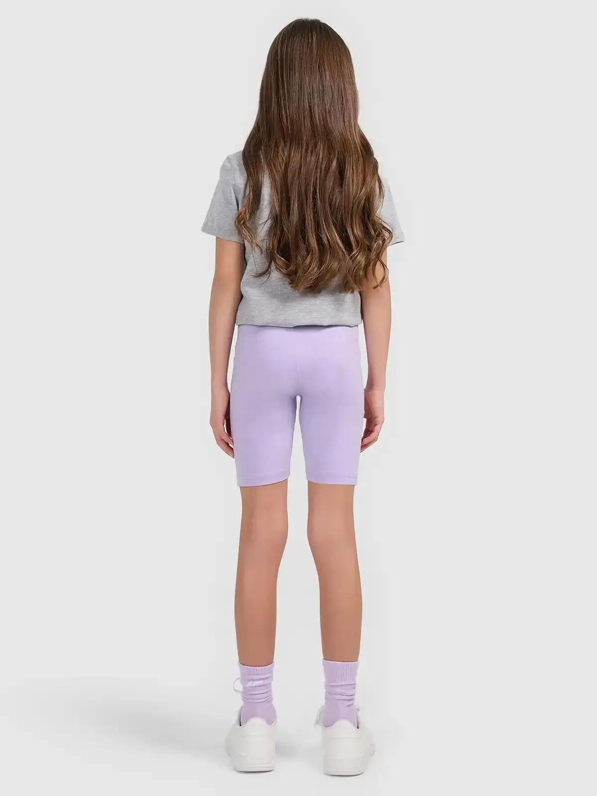 SPODENKI DZIEWCZĘCE 4F LEGGINSY KRÓTKIE KOLARKI NA LATO  FIOLETOWE 9/11