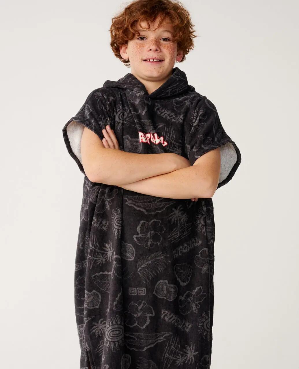 Poncho de surf Rapaz Sessions - Washed Black 6/6