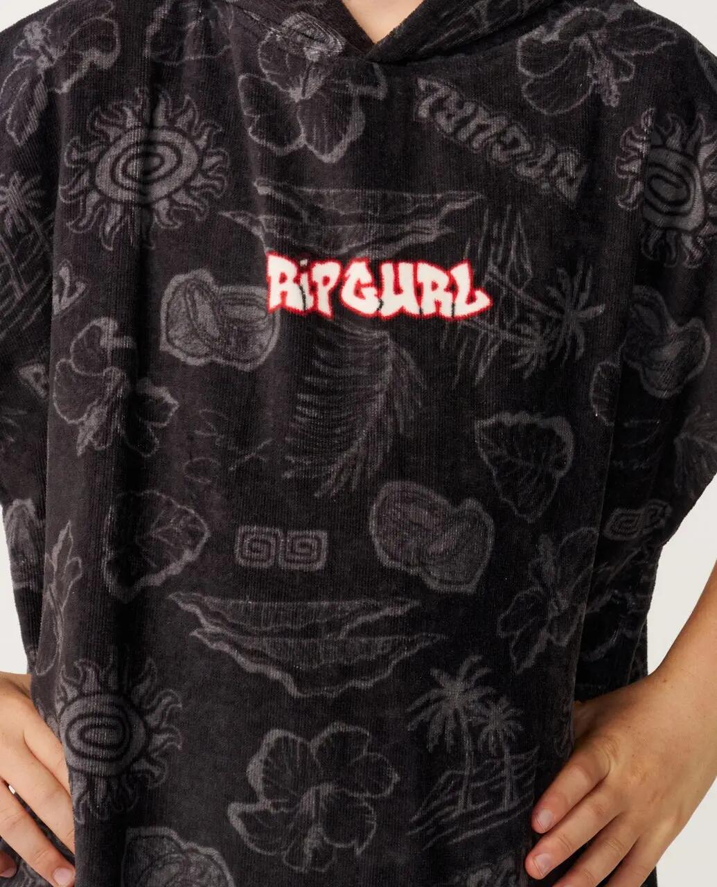 Poncho de surf Rapaz Sessions - Washed Black 5/6