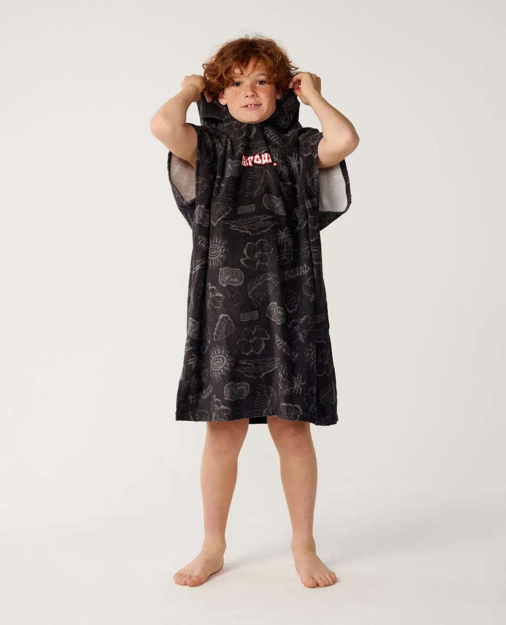 Poncho de surf Rapaz Sessions - Washed Black 4/6