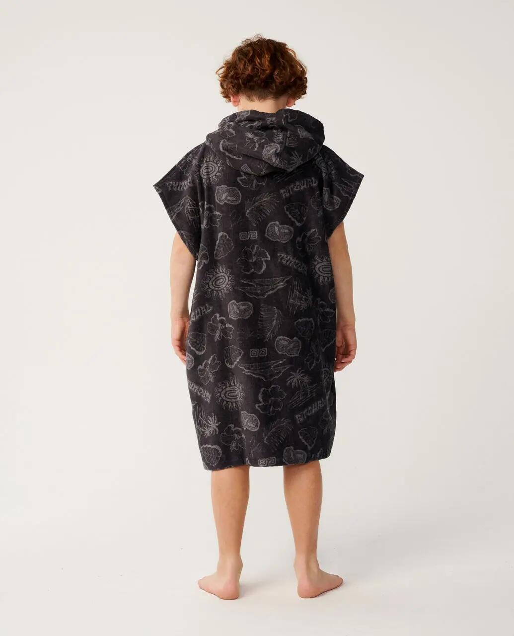 Poncho de surf Rapaz Sessions - Washed Black 3/6