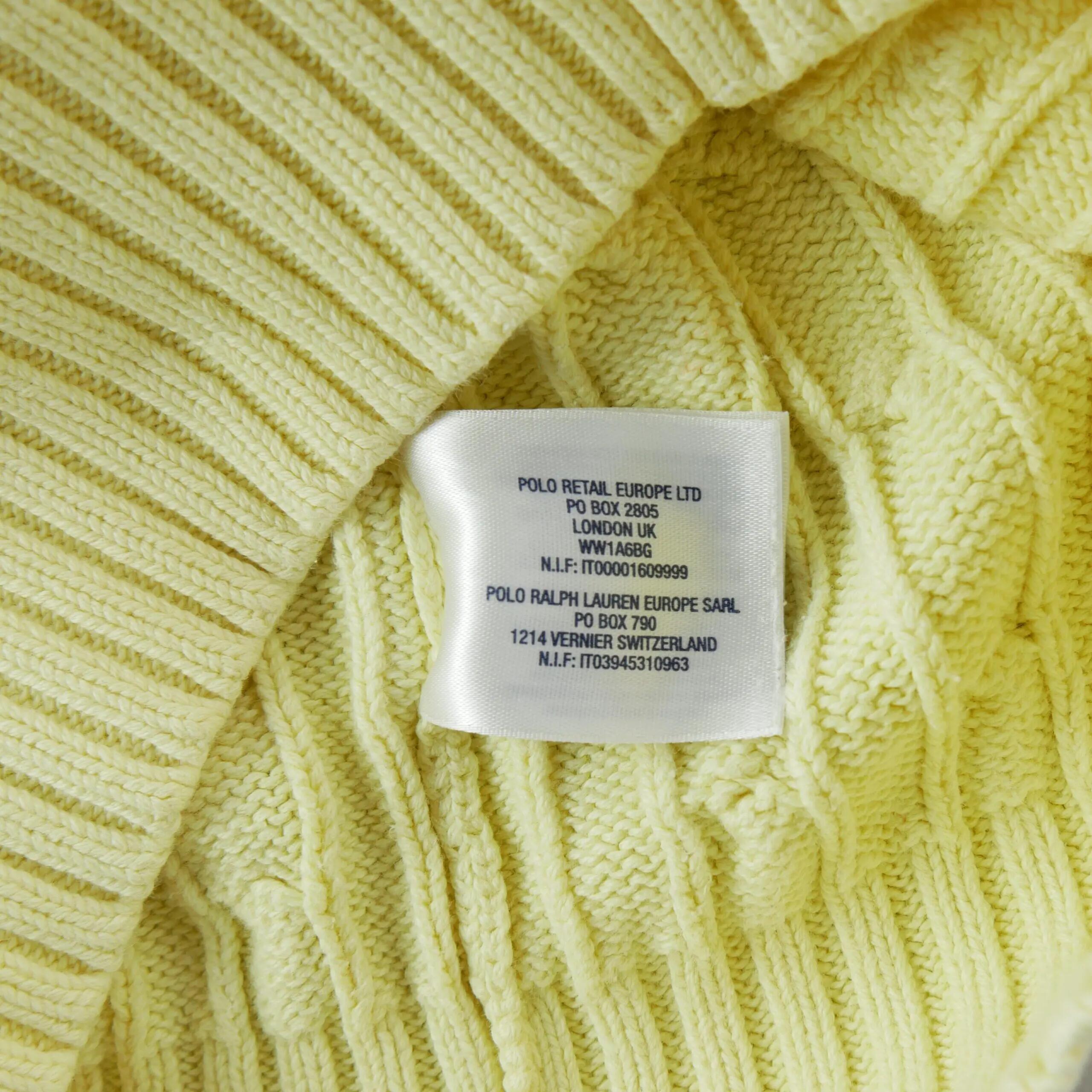 Seconde vie - Pull Garçon Maille torsadée Jaune - Excellent 6/6
