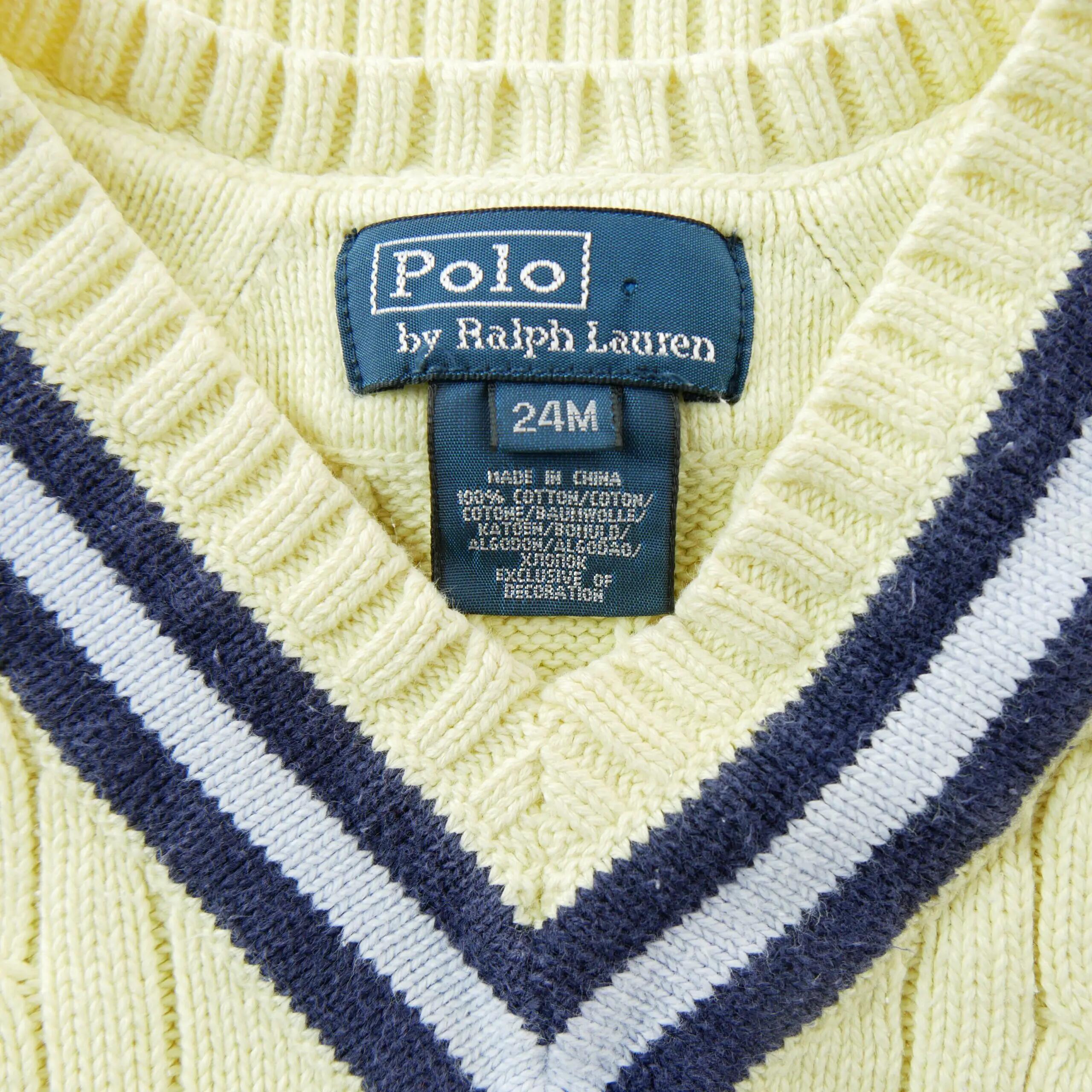 Seconde vie - Pull Garçon Maille torsadée Jaune - Excellent 5/6