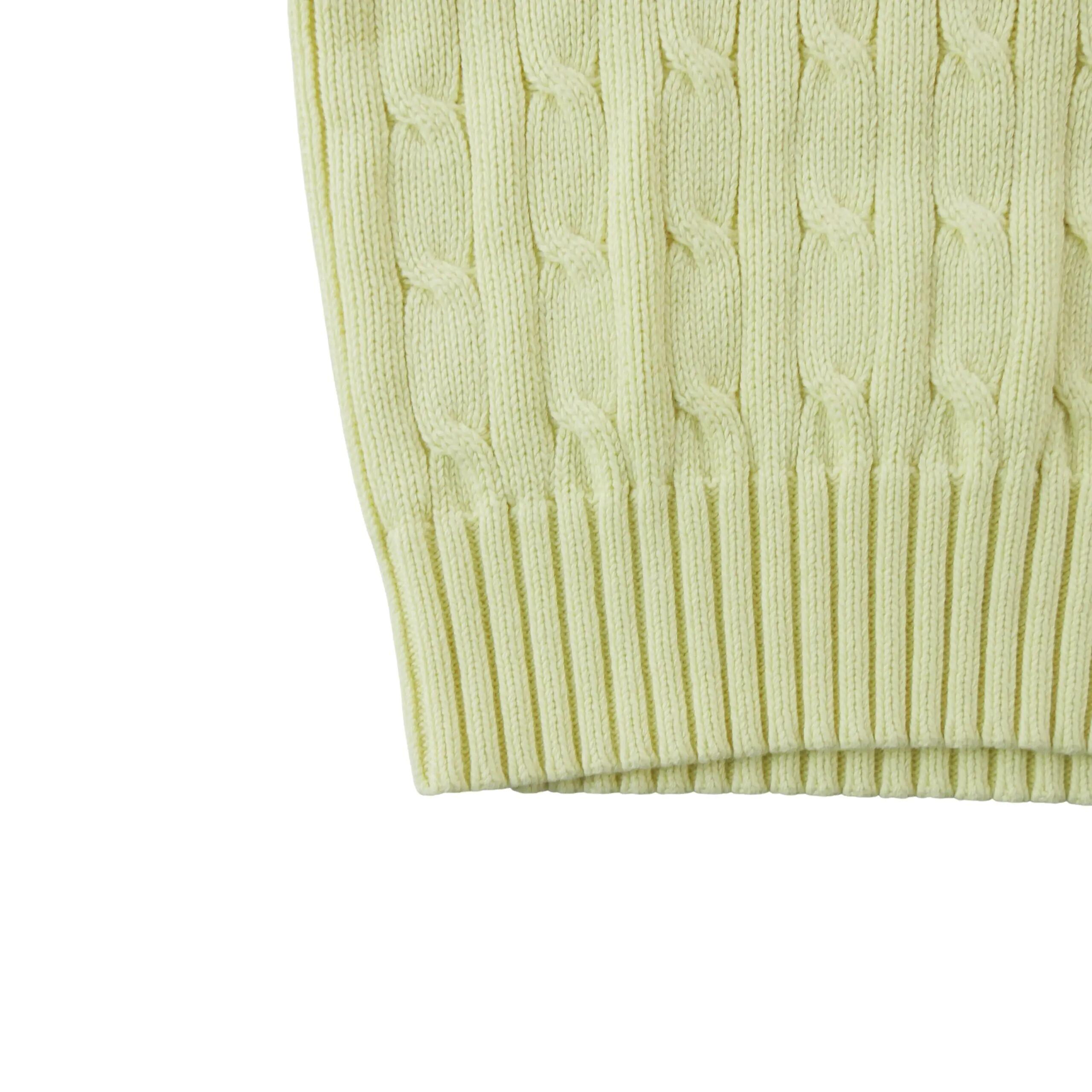 Seconde vie - Pull Garçon Maille torsadée Jaune - Excellent 3/6